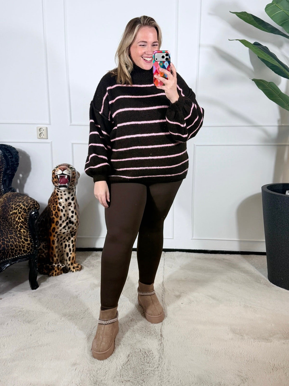 STRIPE TURTLENECK