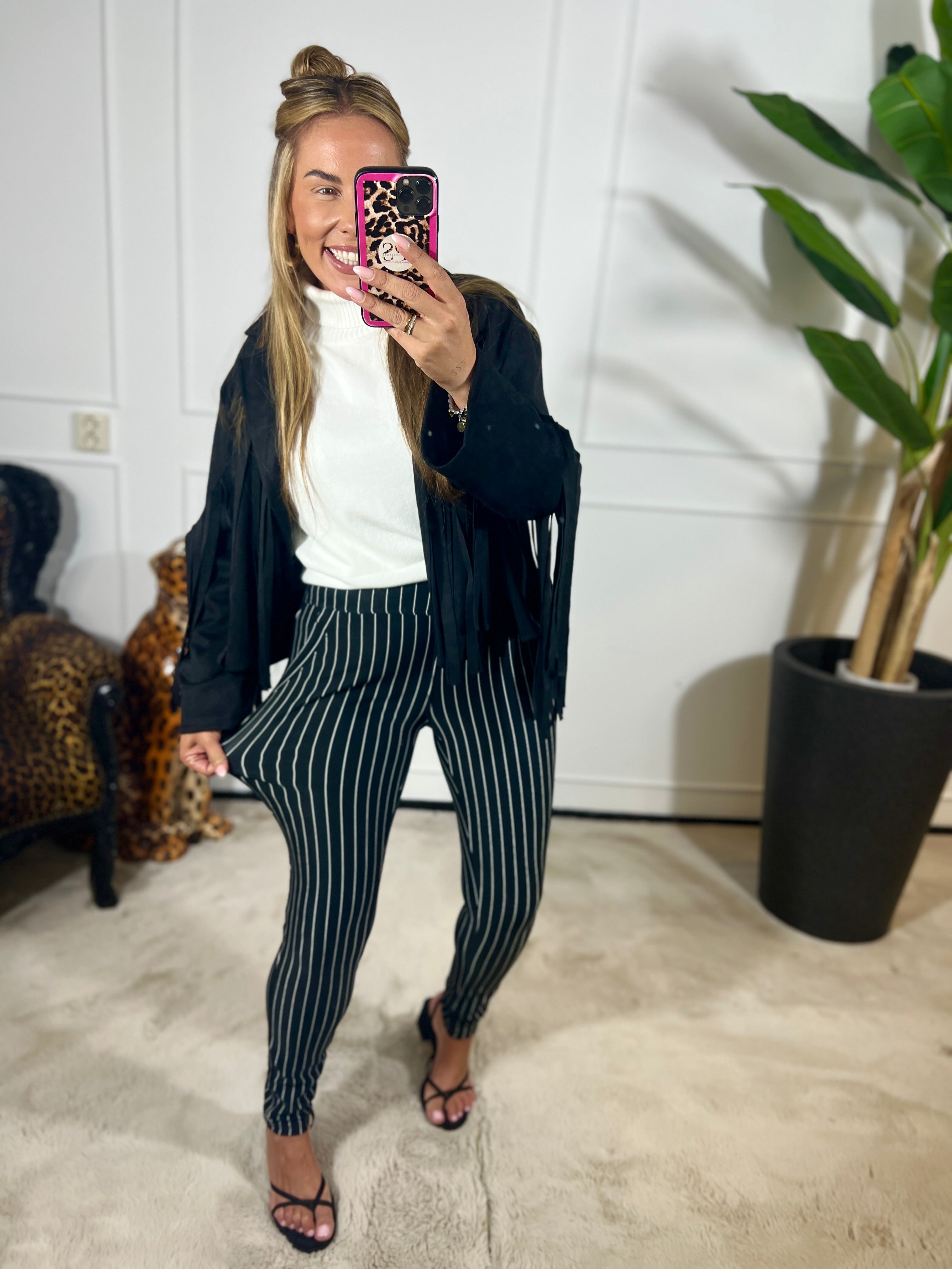 KRIJTSTREEP TRAVEL TROUSERS