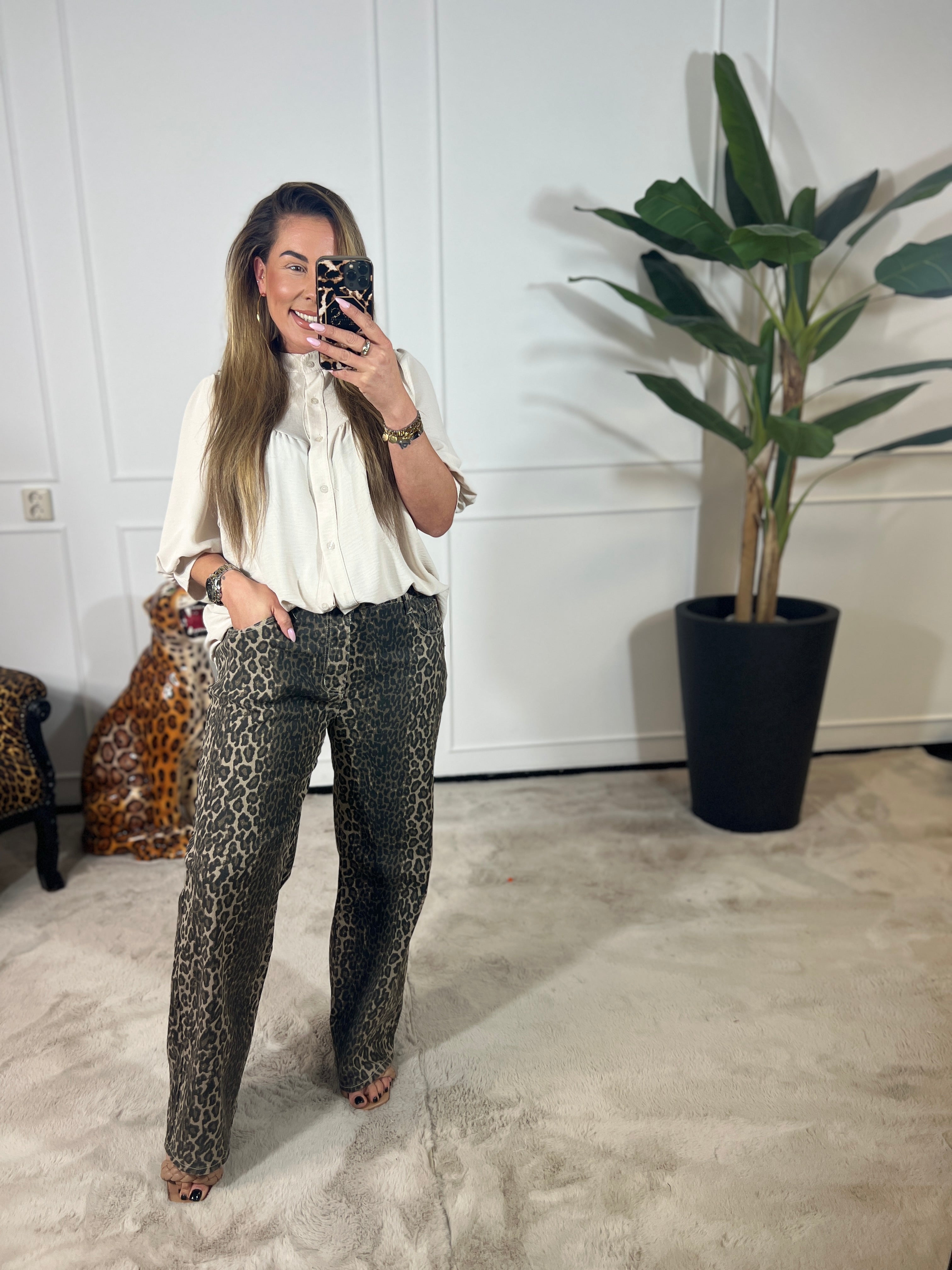 PETITE KORTE MOUW *KENDALL* BLOUSE (T/M 46-48)