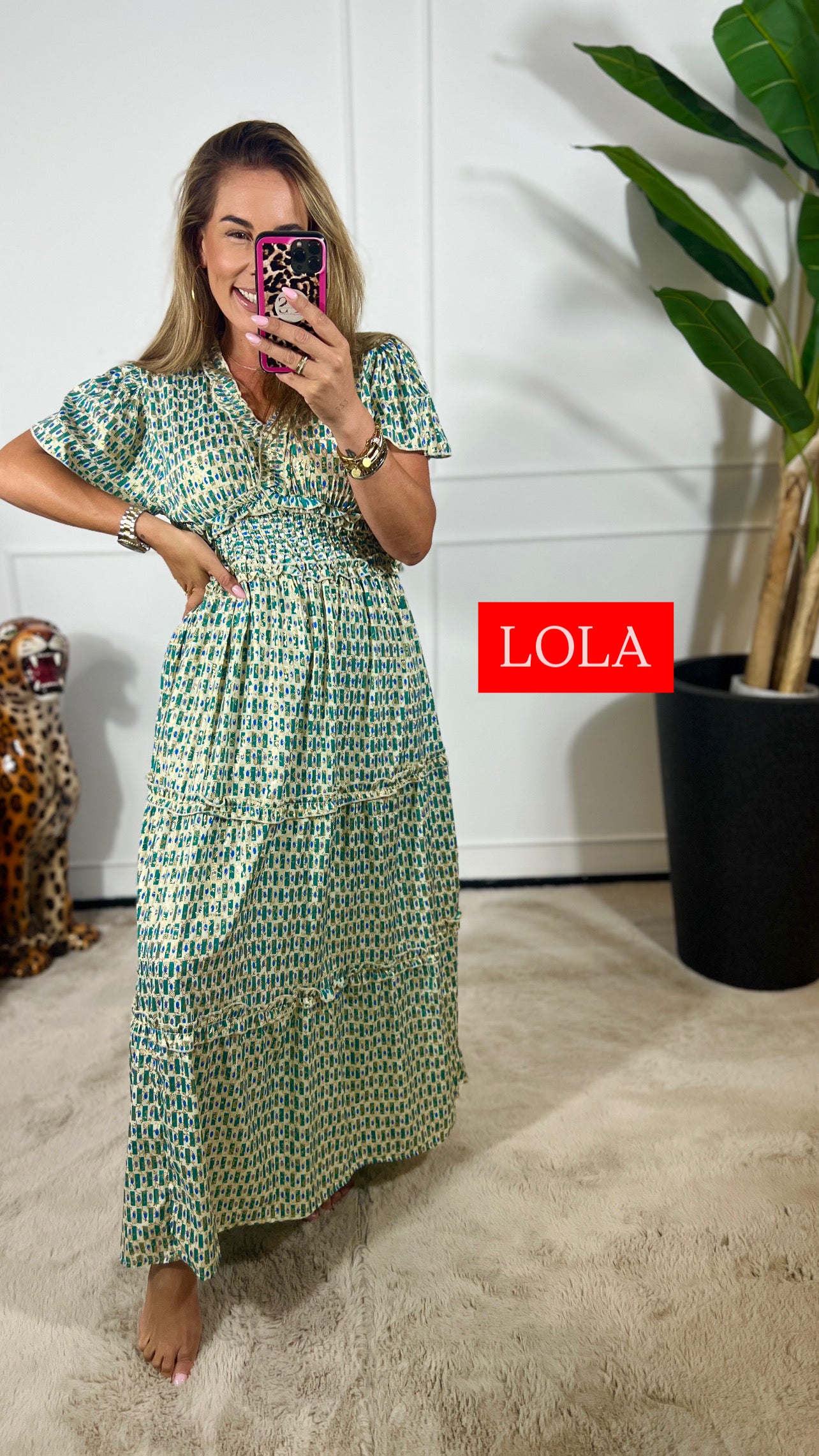 LOLA HANDGEMAAKTE IBIZA JURK