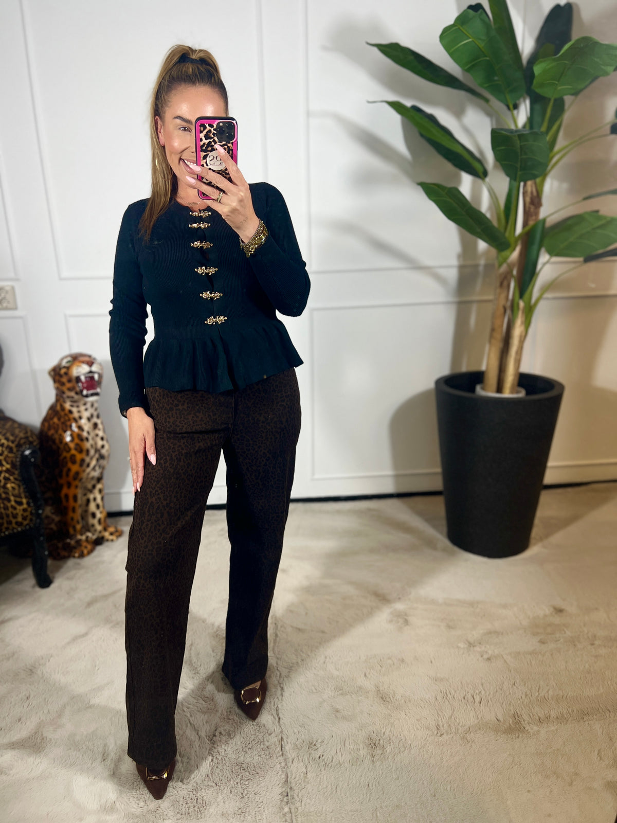 LUXE BUTTON PEPLUM