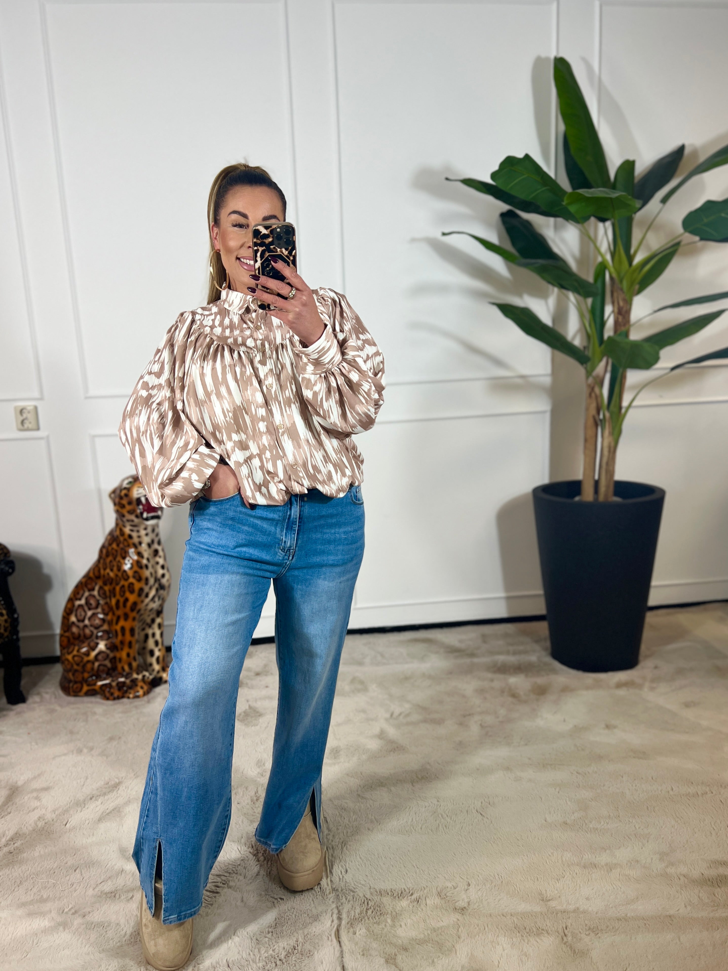 SPLIT STRETCH JEANS - 5148 + VIDEO