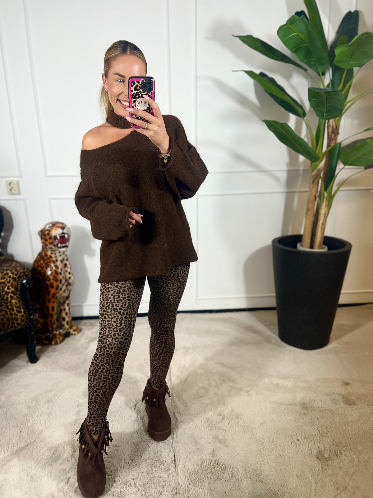 GEVOERDE PANTER LEGGING