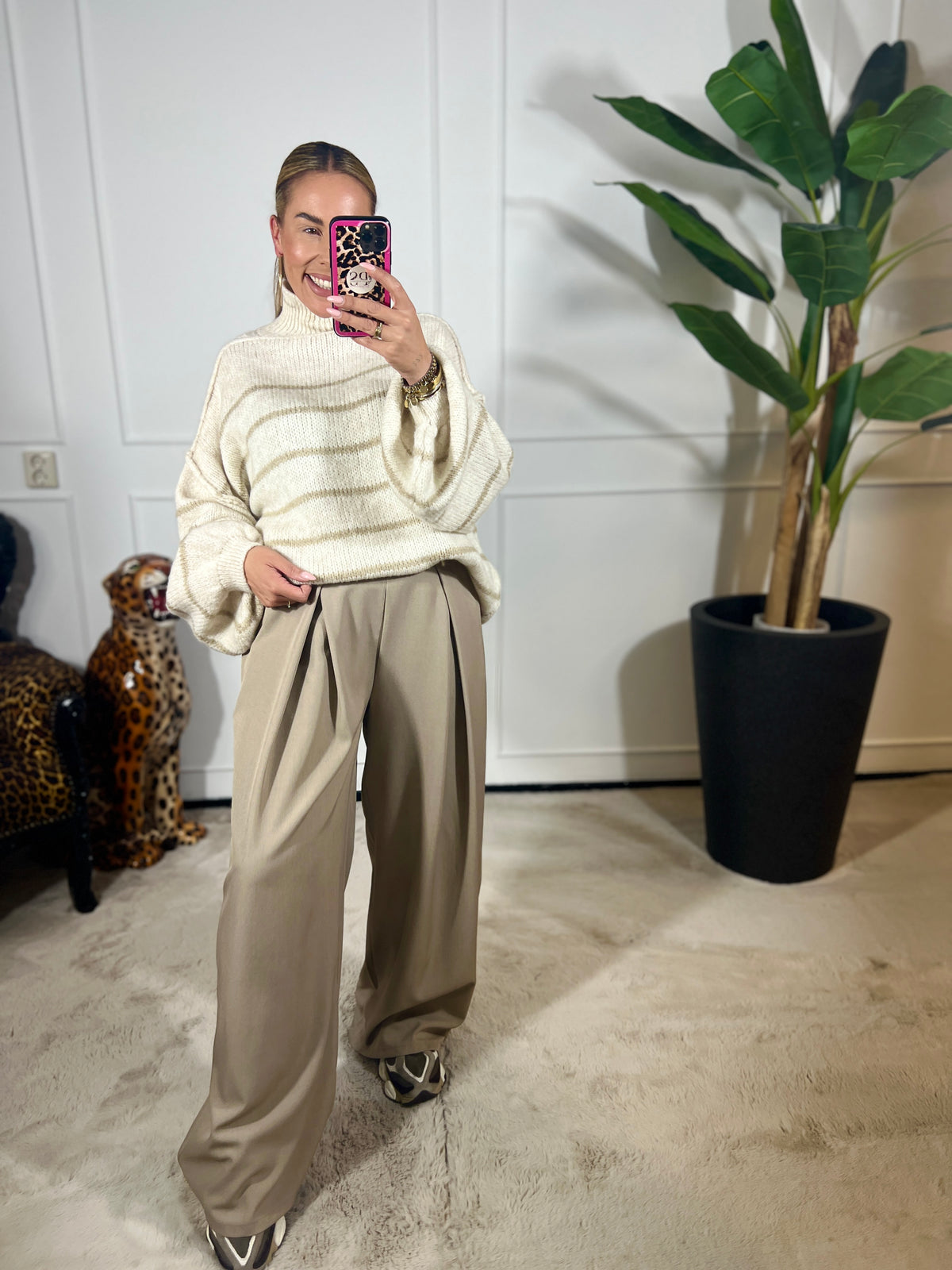 STRIPE TURTLENECK