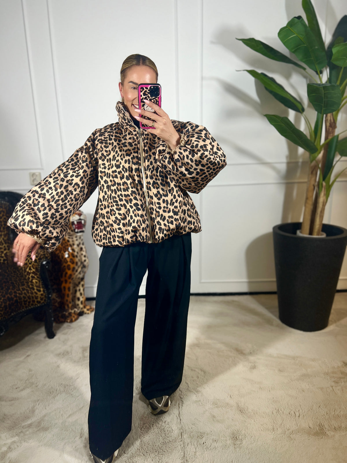 PUFF JACKET PANTERPRINT