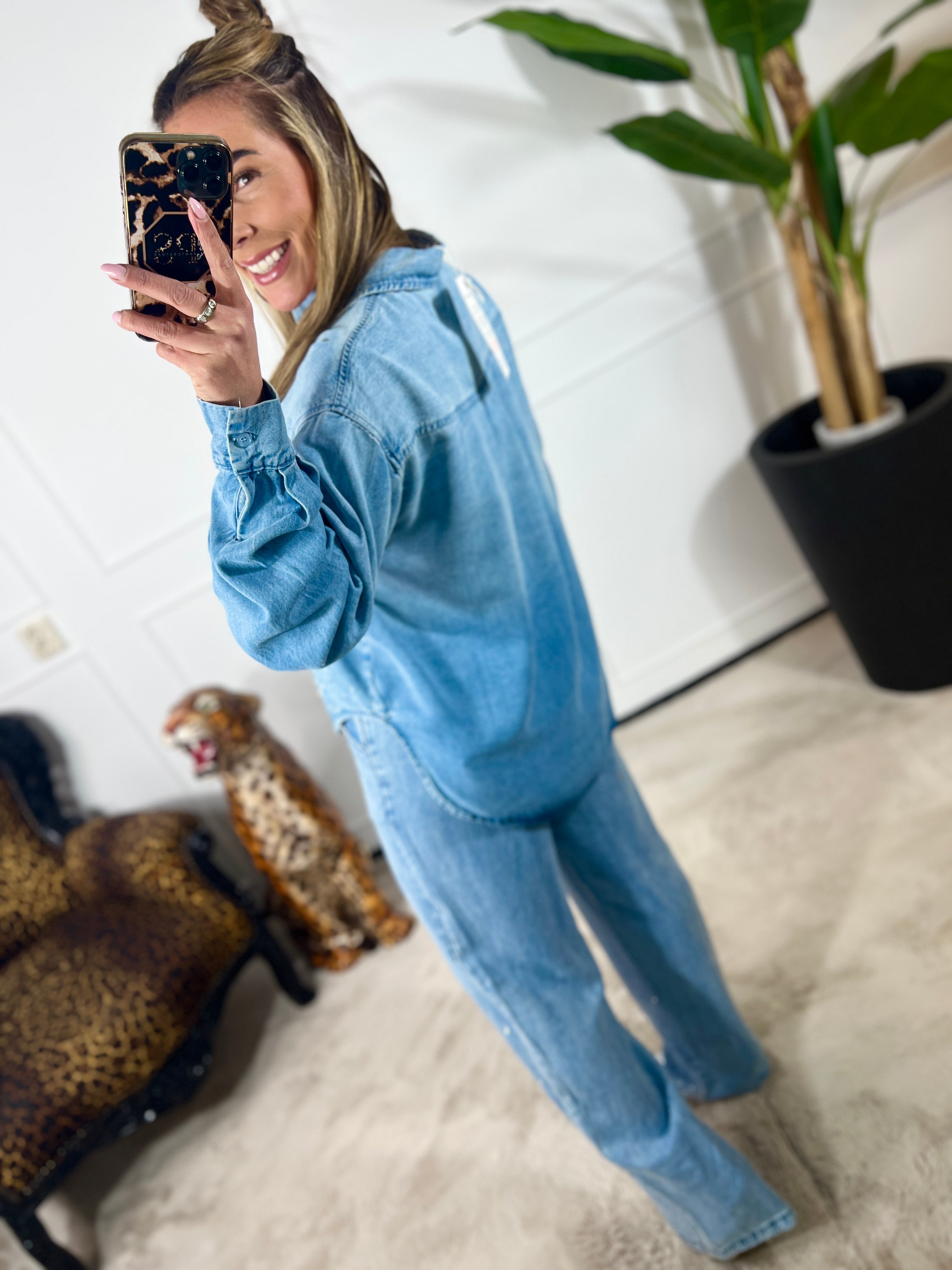 *BLOUSE* DENIM GLITTER