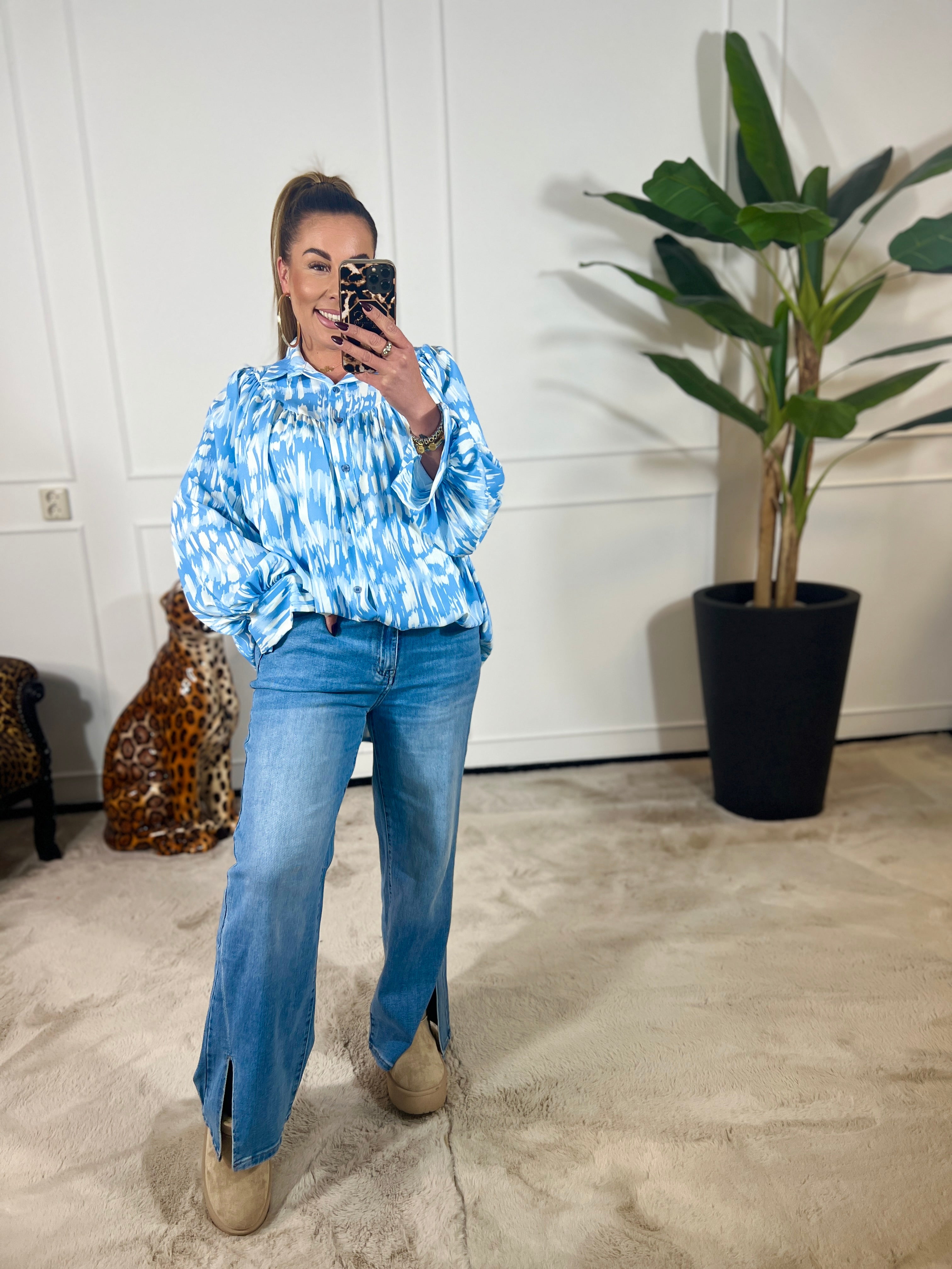 SPLIT STRETCH JEANS - 5148 + VIDEO