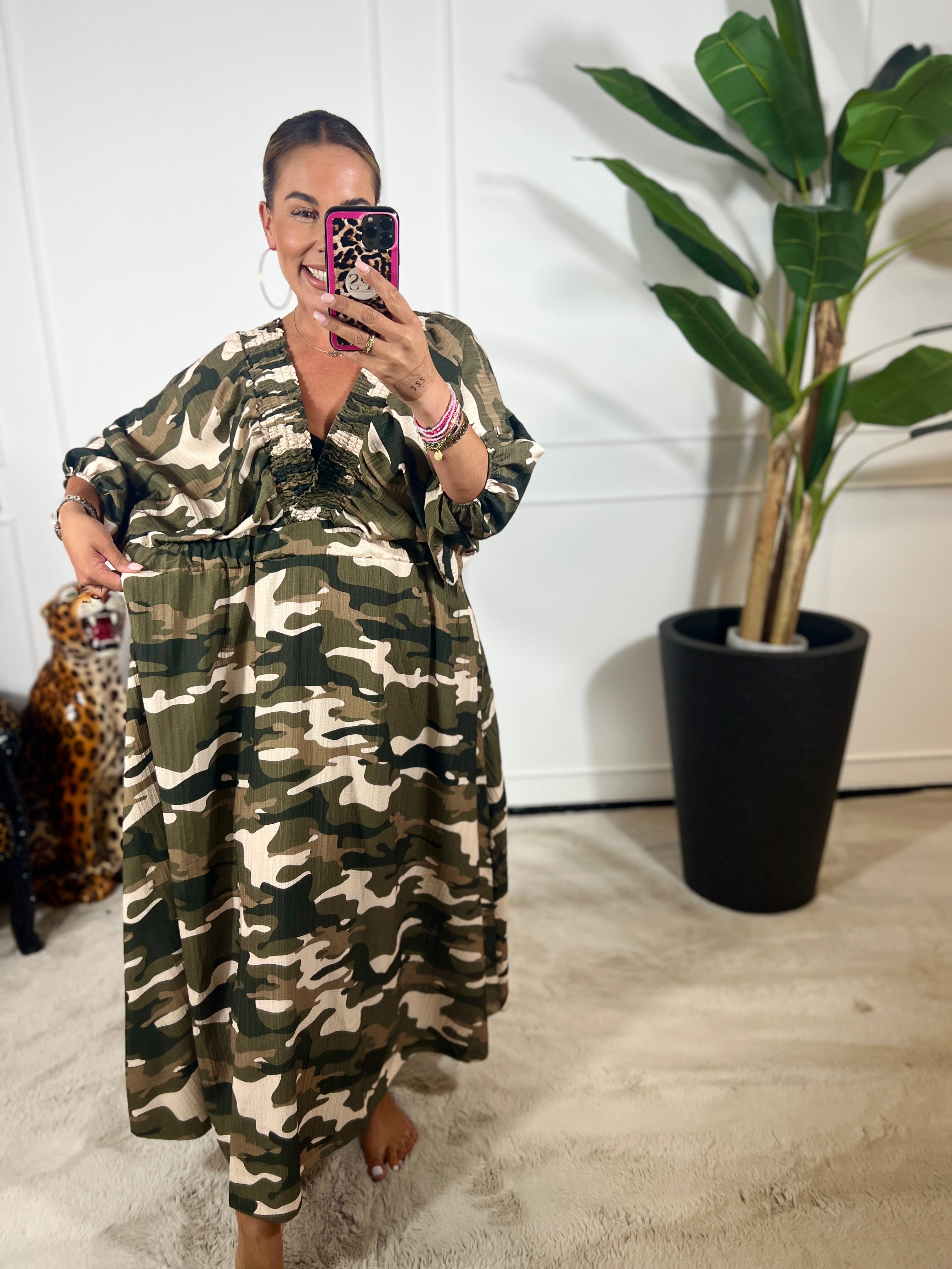 ZIVA ARMY MAXI DRESS