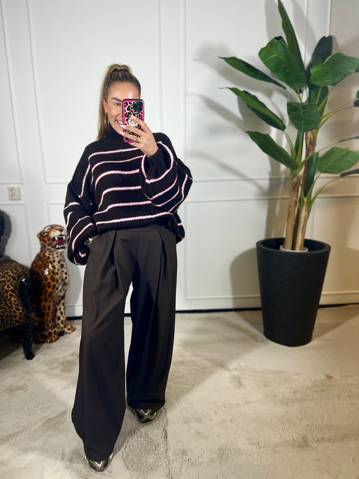 STRIPE TURTLENECK