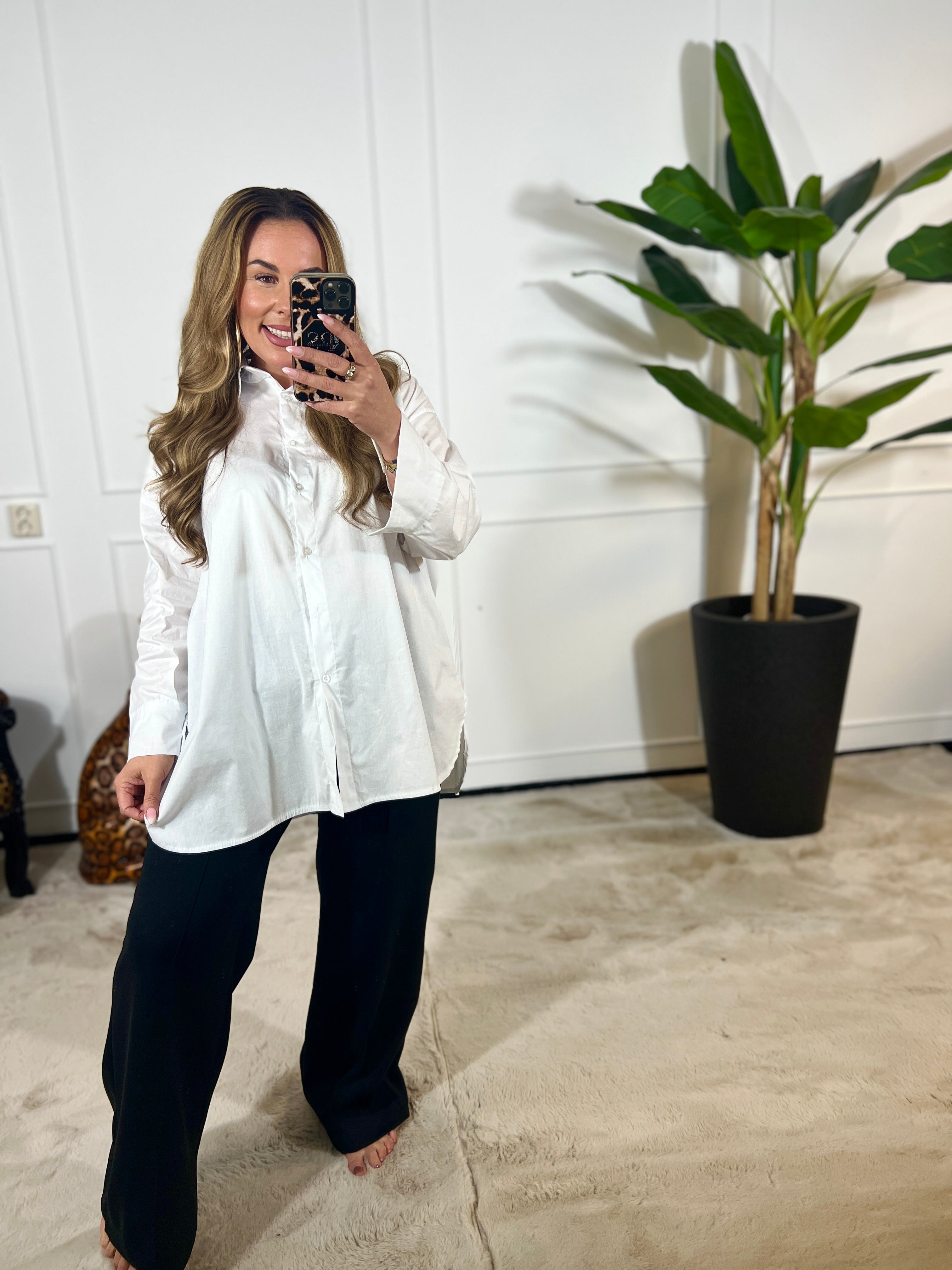KATOENEN BASIC BLOUSE (T/M 48+)