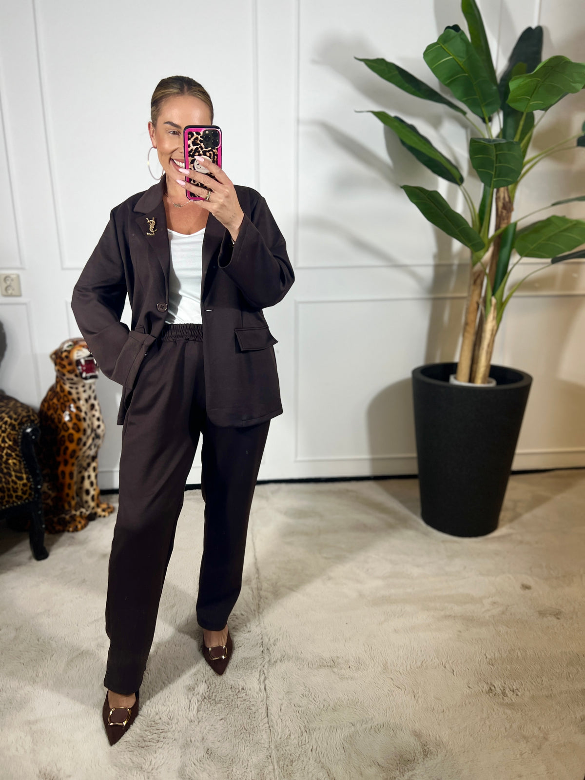 LUXE STRETCH SET MET BROCHE