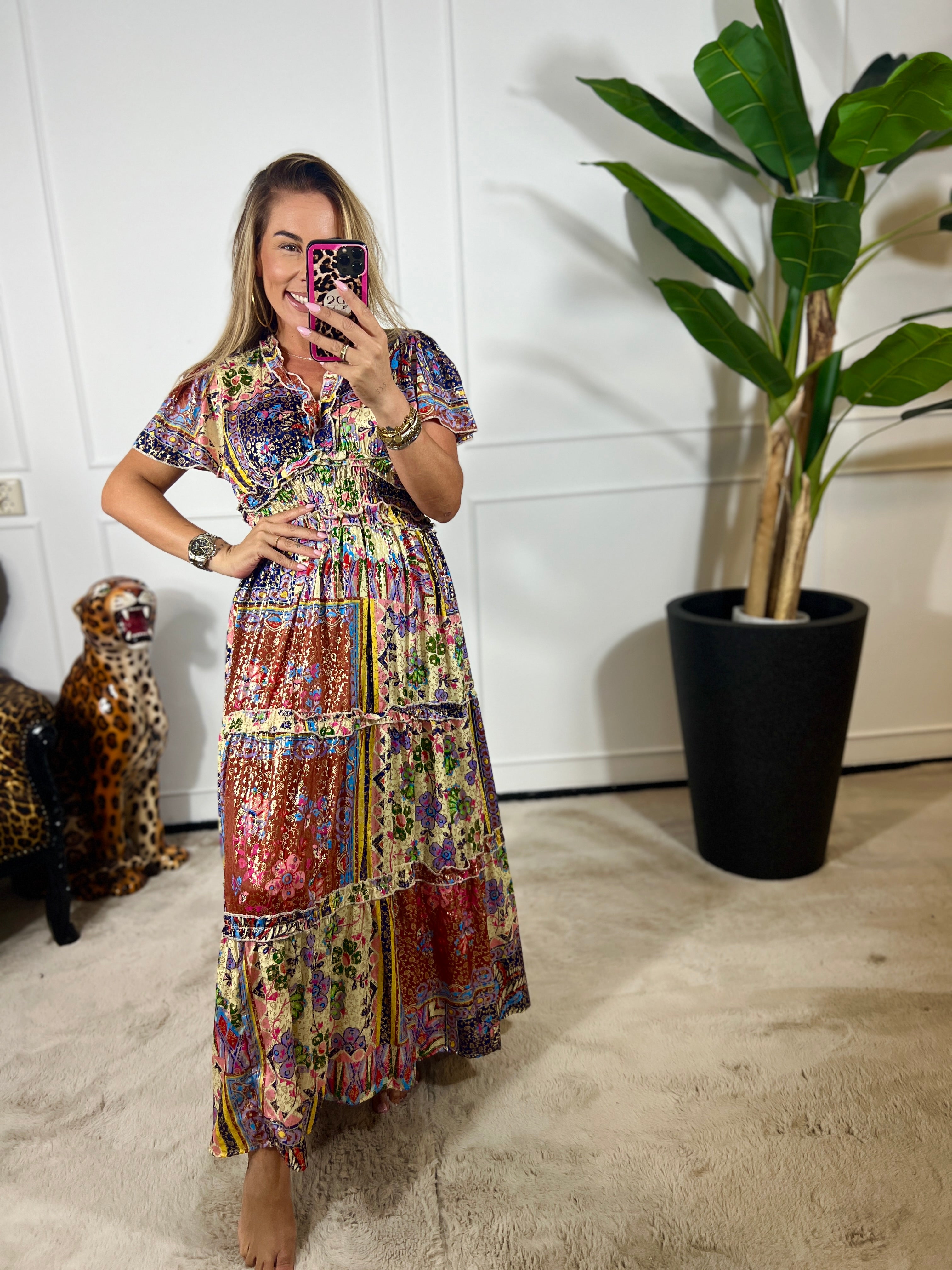 MILA HANDGEMAAKTE IBIZA JURK