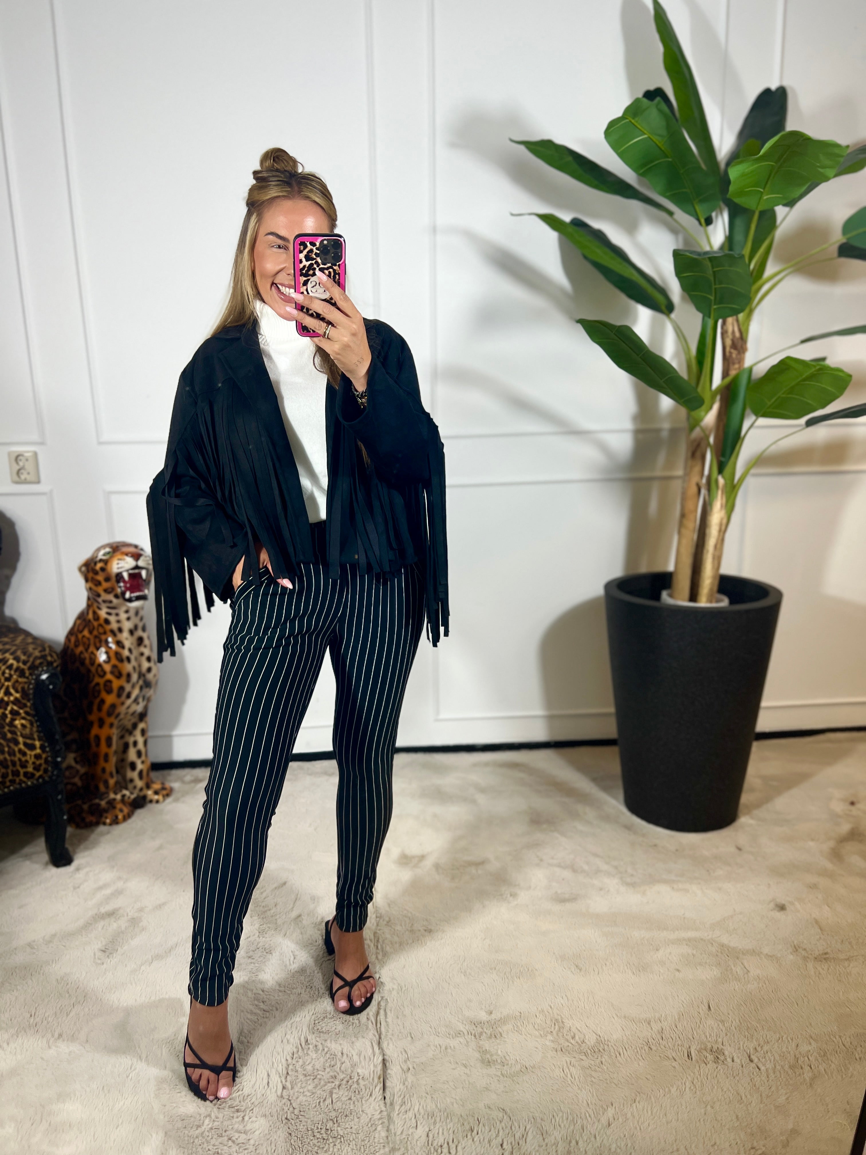 KRIJTSTREEP TRAVEL TROUSERS