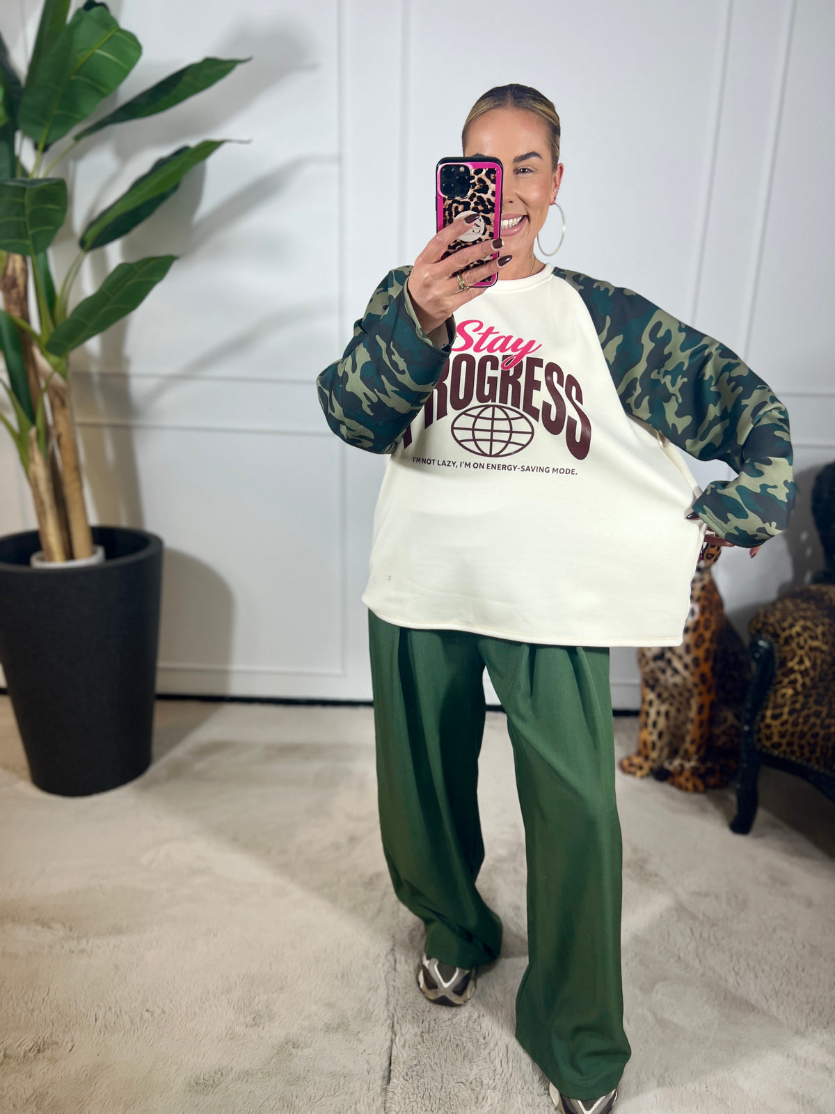STAY PROGRESS SWEATER CAMO