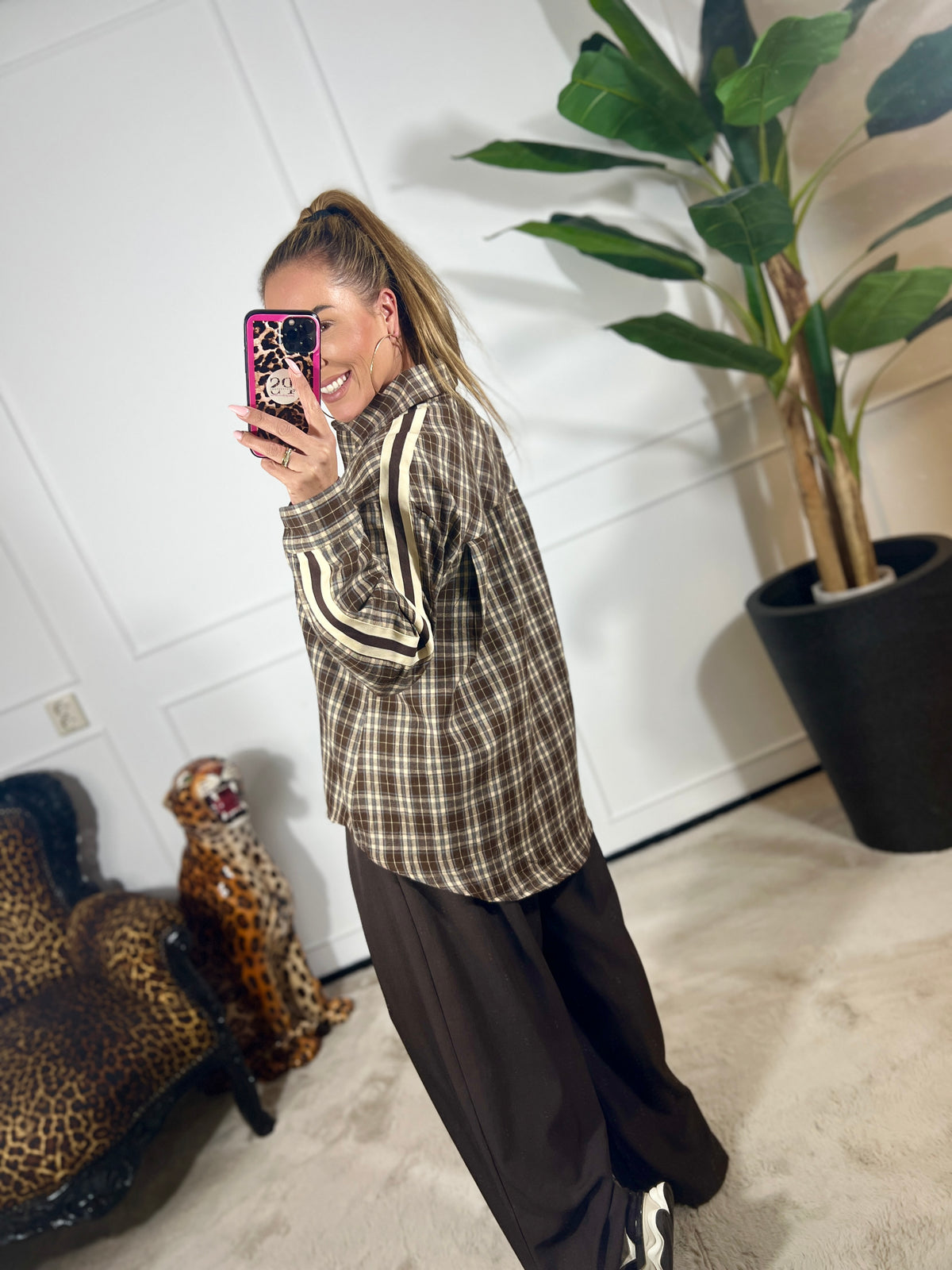 AMOUR CHECK BLOUSE