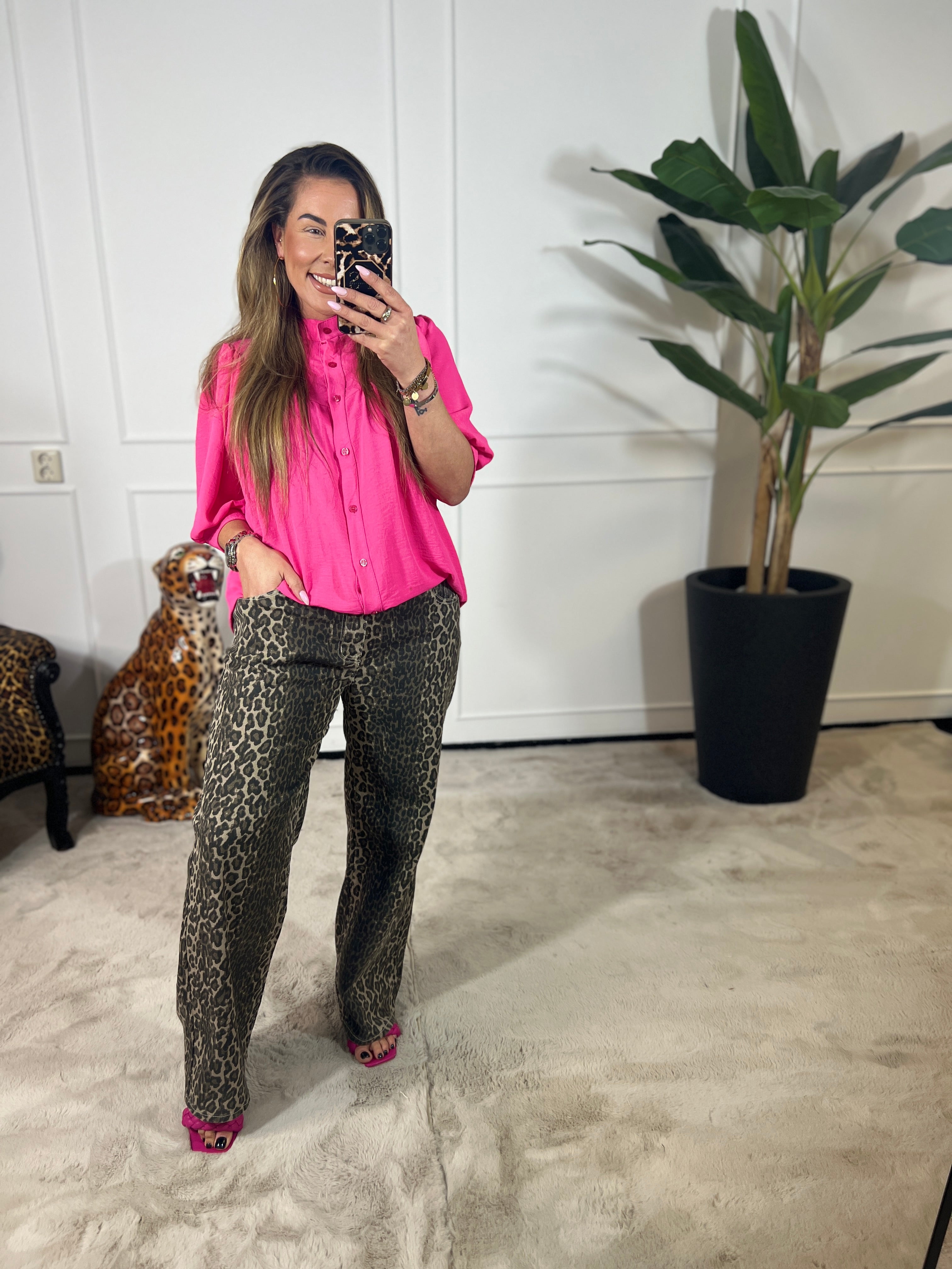 PETITE KORTE MOUW *KENDALL* BLOUSE (T/M 46-48)