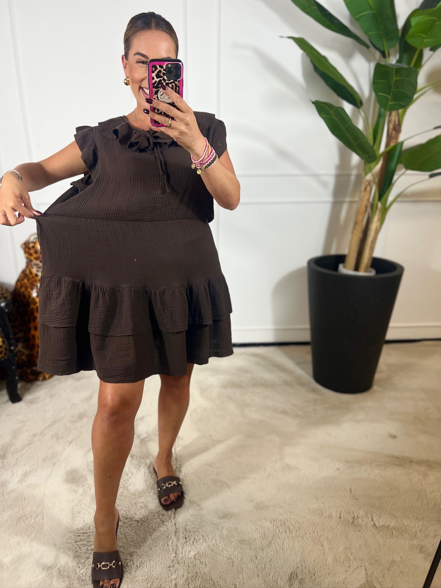 LOLA RUFFLE DRESS