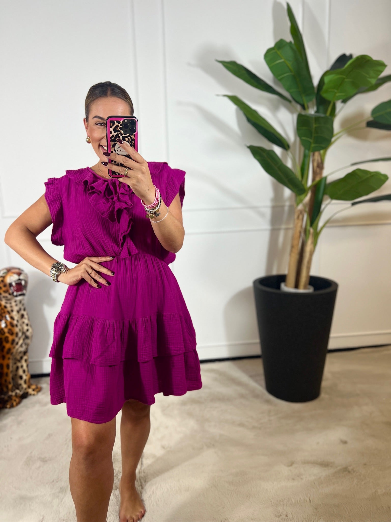LOLA RUFFLE DRESS