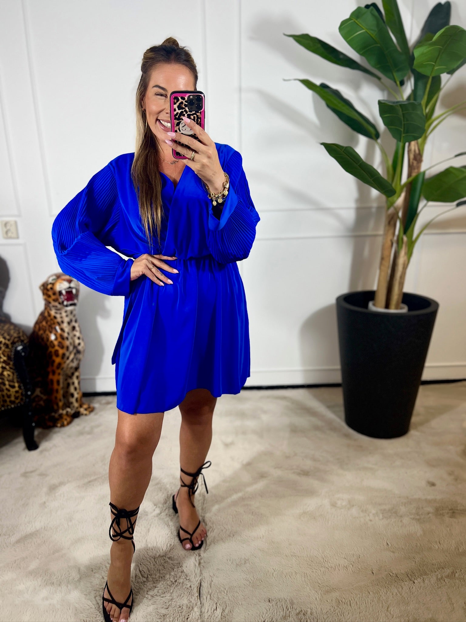 FAYE PLISSÉ DRESS