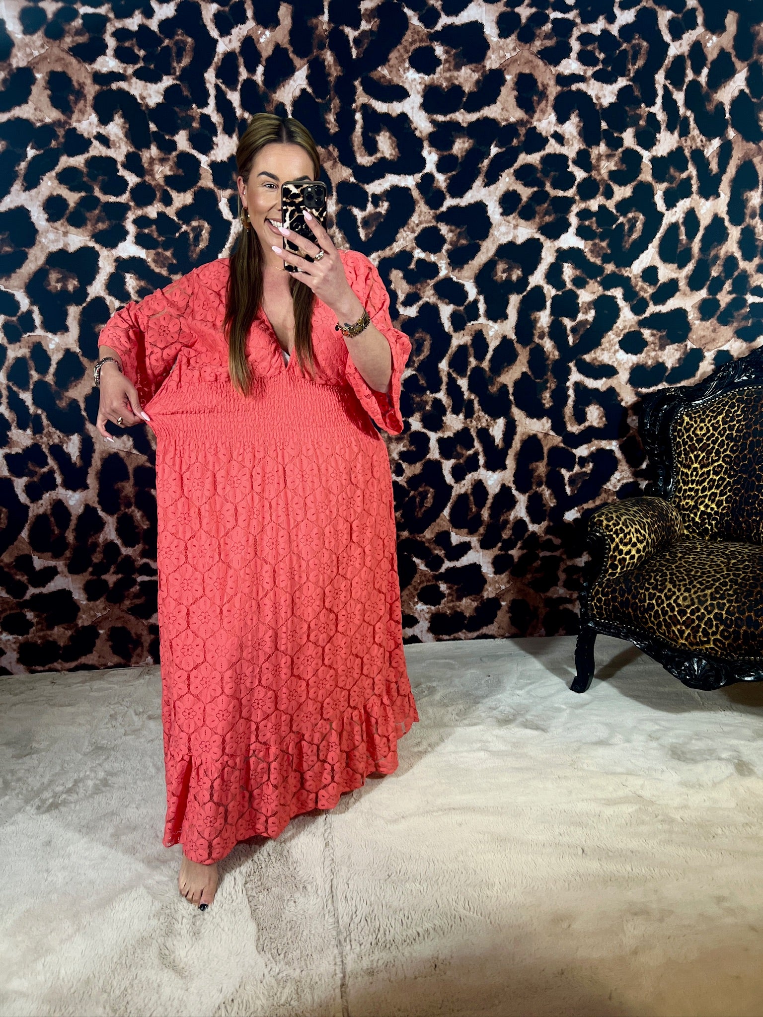 SUN FLOWER MAXI DRESS (T/M 48)