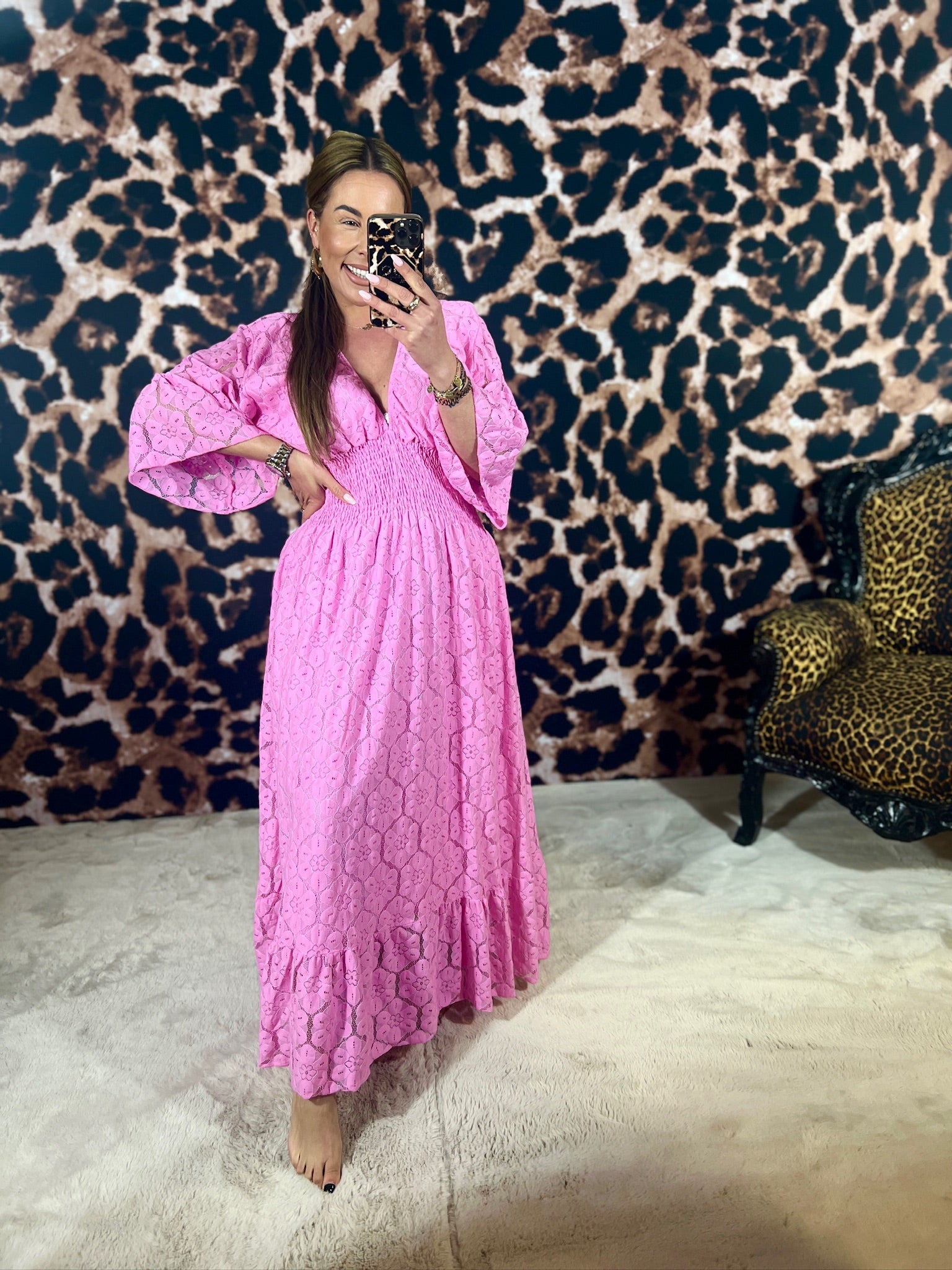 SUN FLOWER MAXI DRESS (T/M 48)