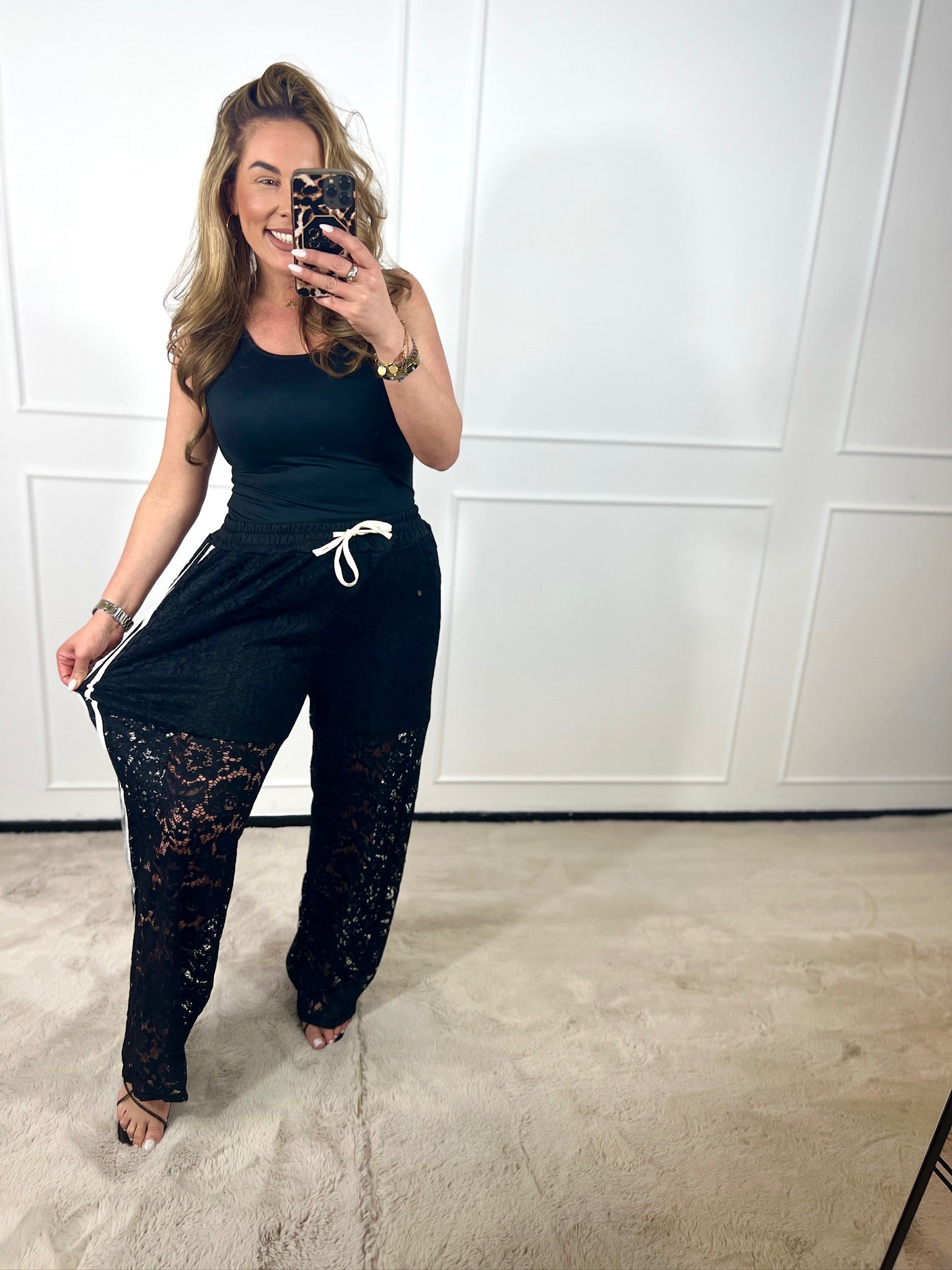 LACE WIDE LEG PANTS (T/M 46+)
