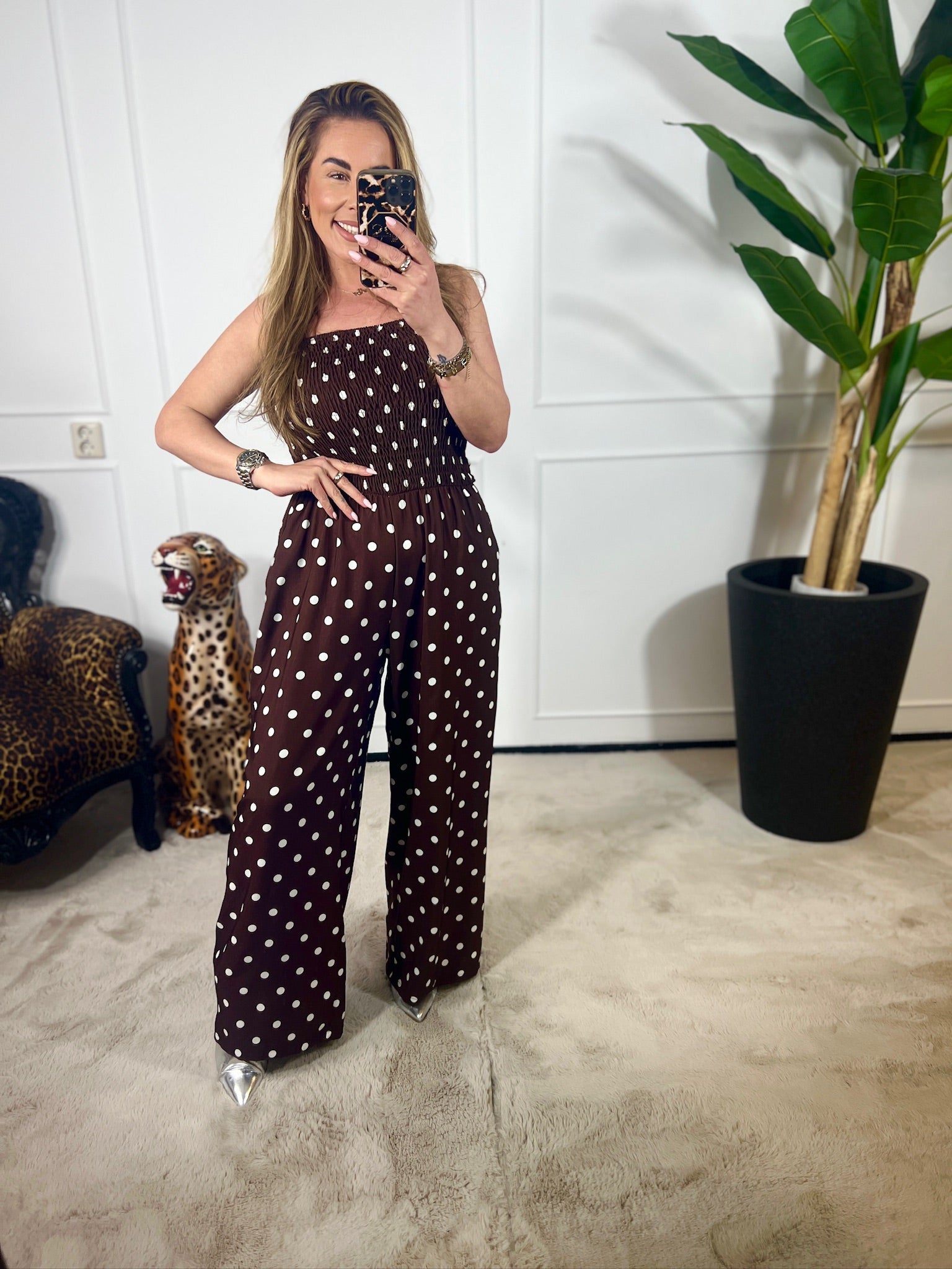 DOTTY STRAPLESS JUMPSUIT
