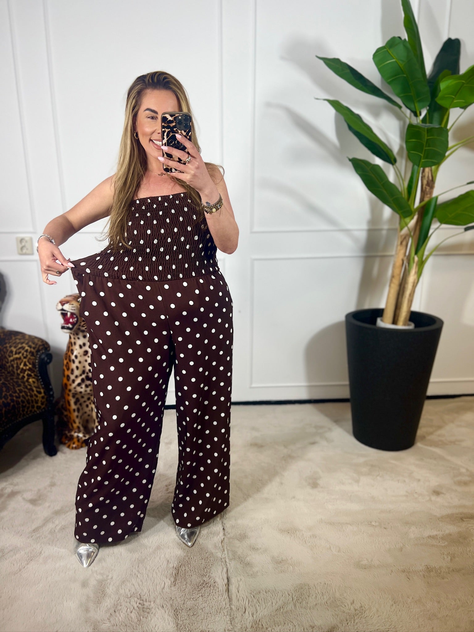 DOTTY STRAPLESS JUMPSUIT