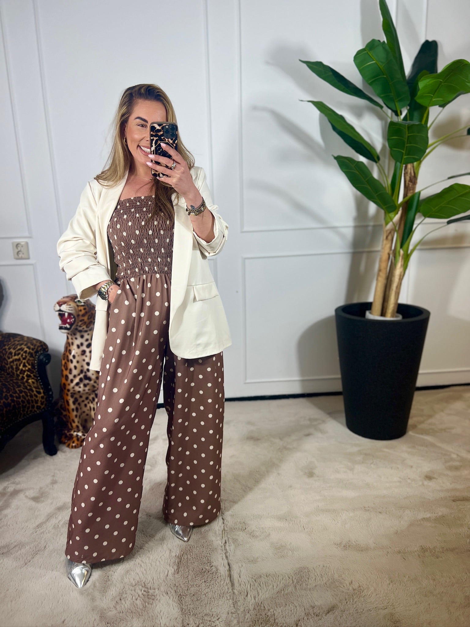 DOTTY STRAPLESS JUMPSUIT