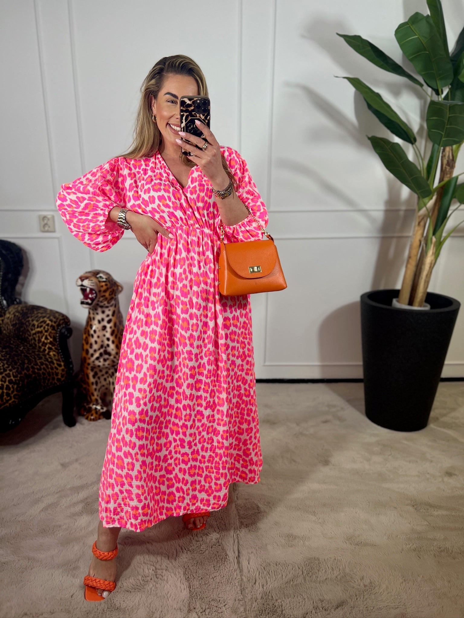 BENTE LEOPARD COTTON DRESS