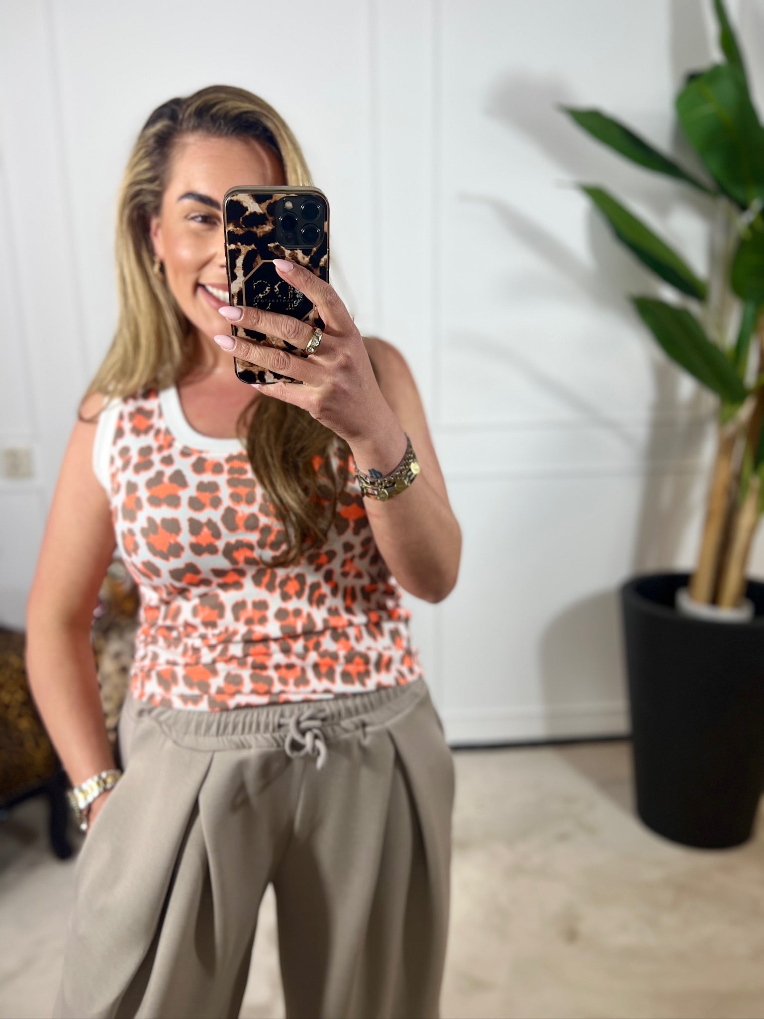 TESSA RIB PANTER TOP