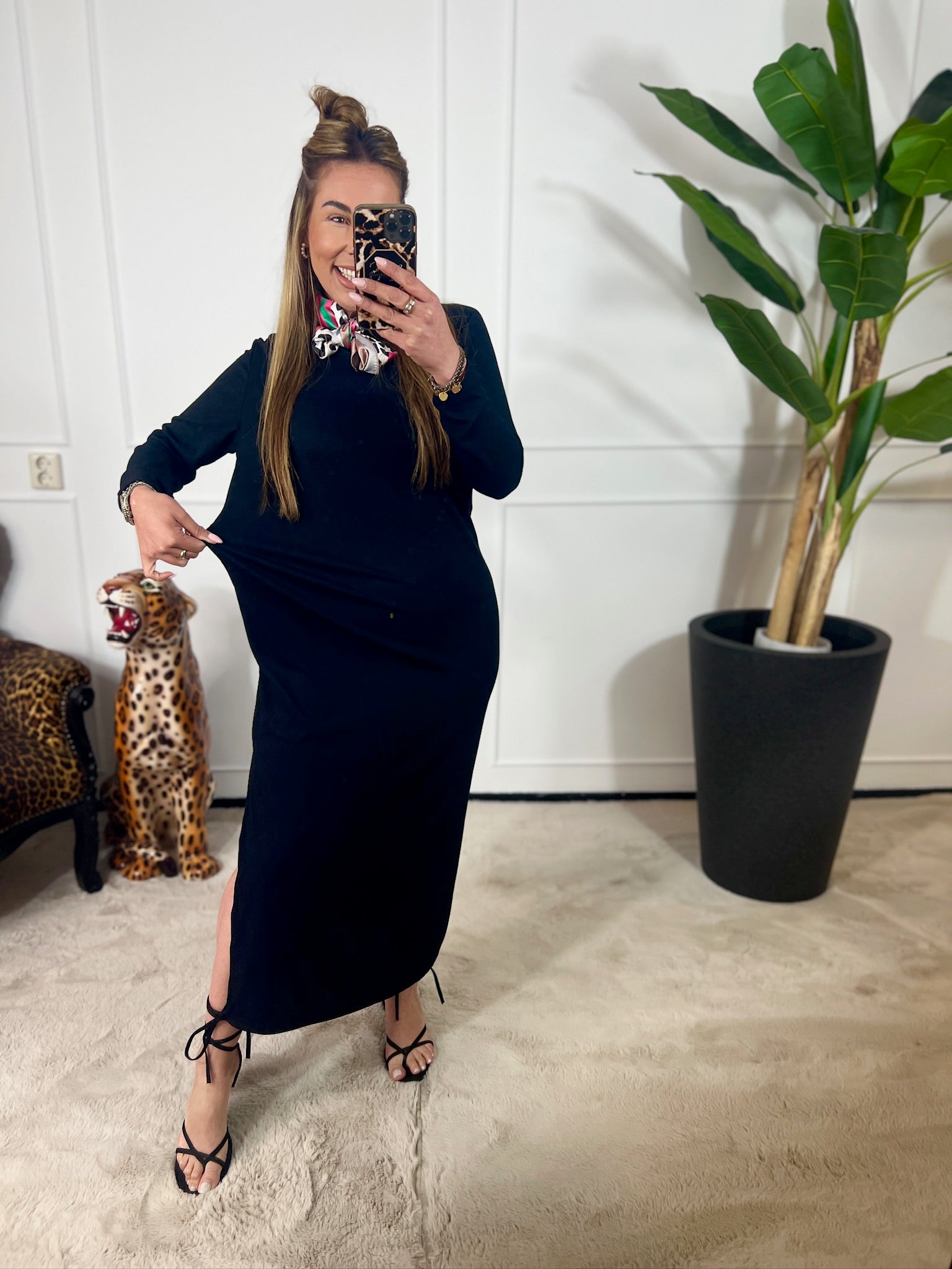 LITTLE BLACK RIB DRESS