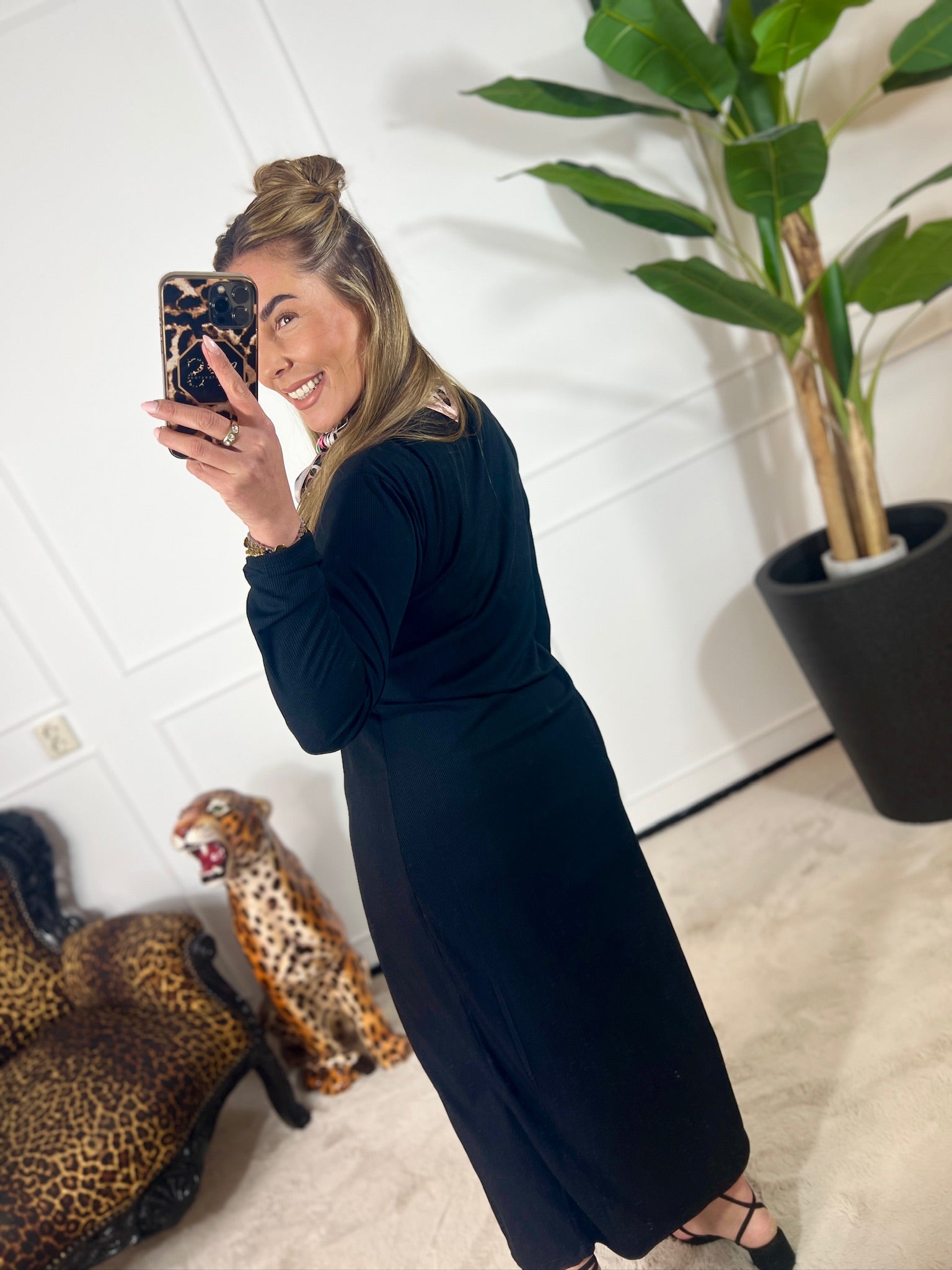 LITTLE BLACK RIB DRESS