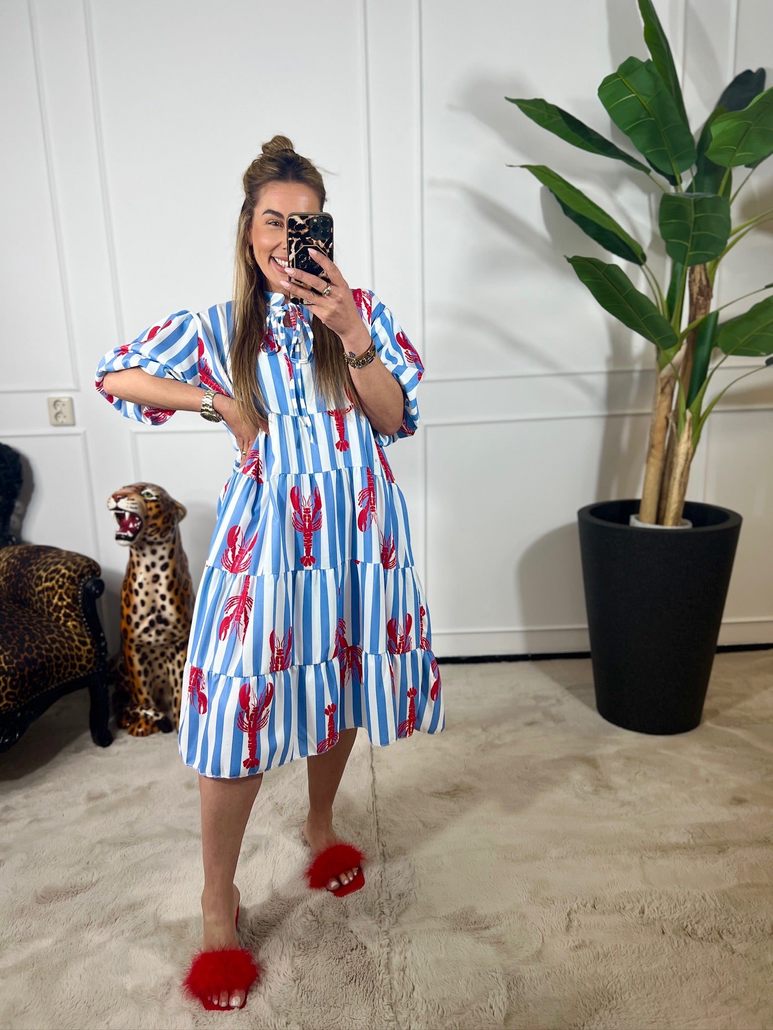 LOBSTER STRIPE DRESS