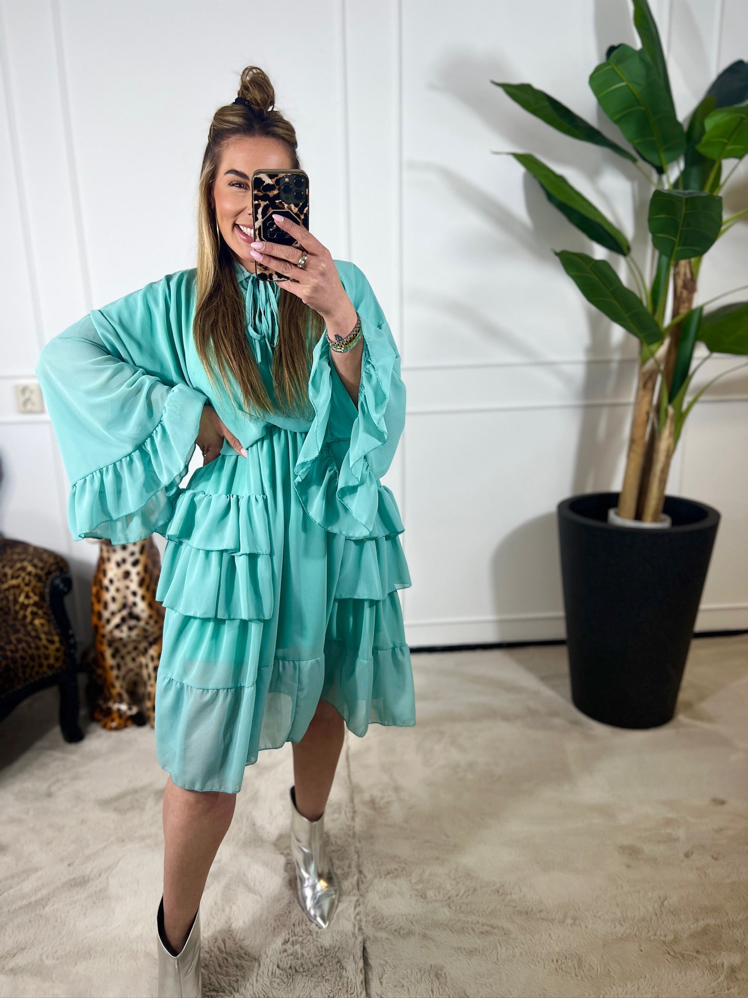 IZA RUFFLE DRESS