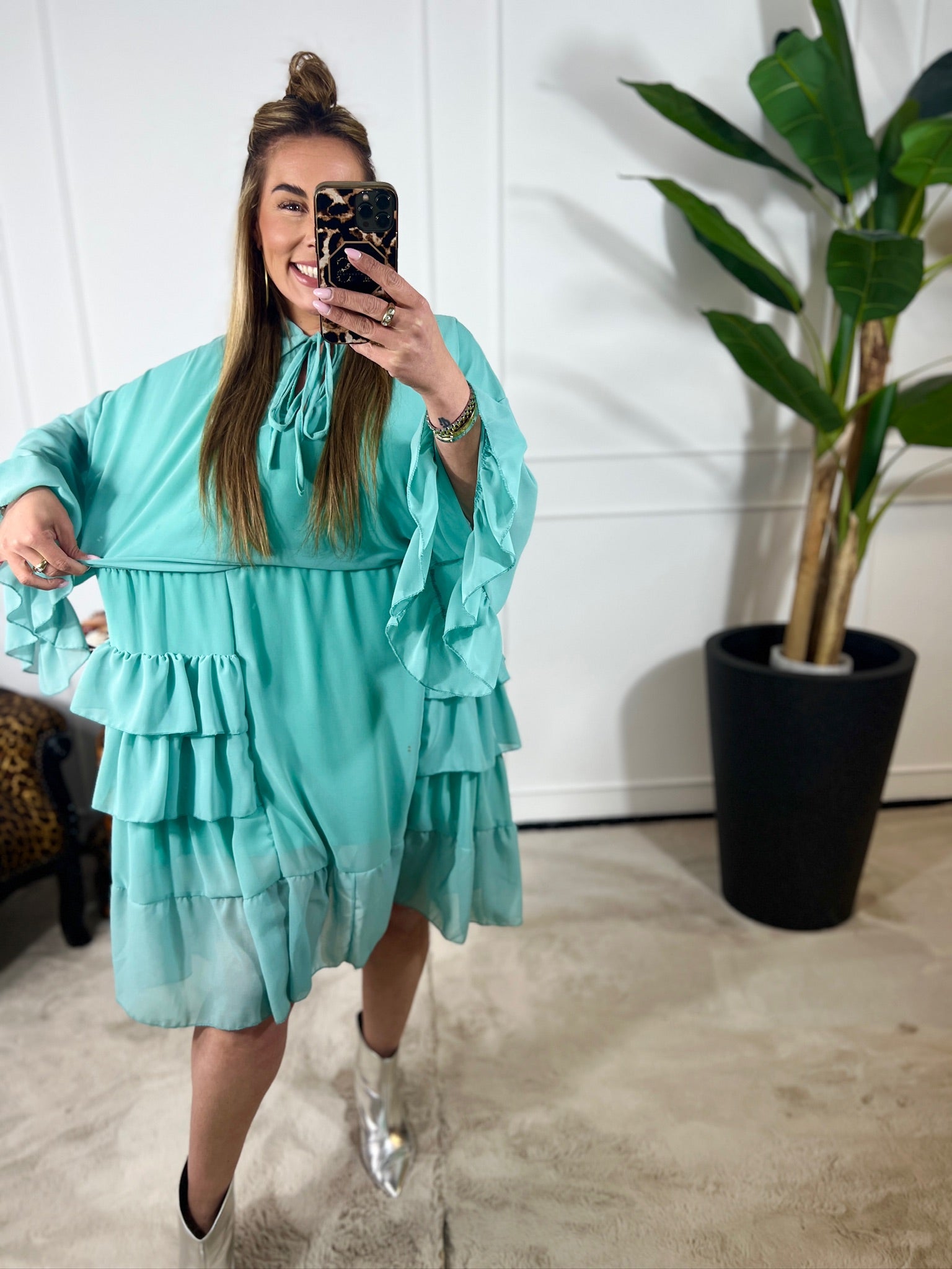 IZA RUFFLE DRESS