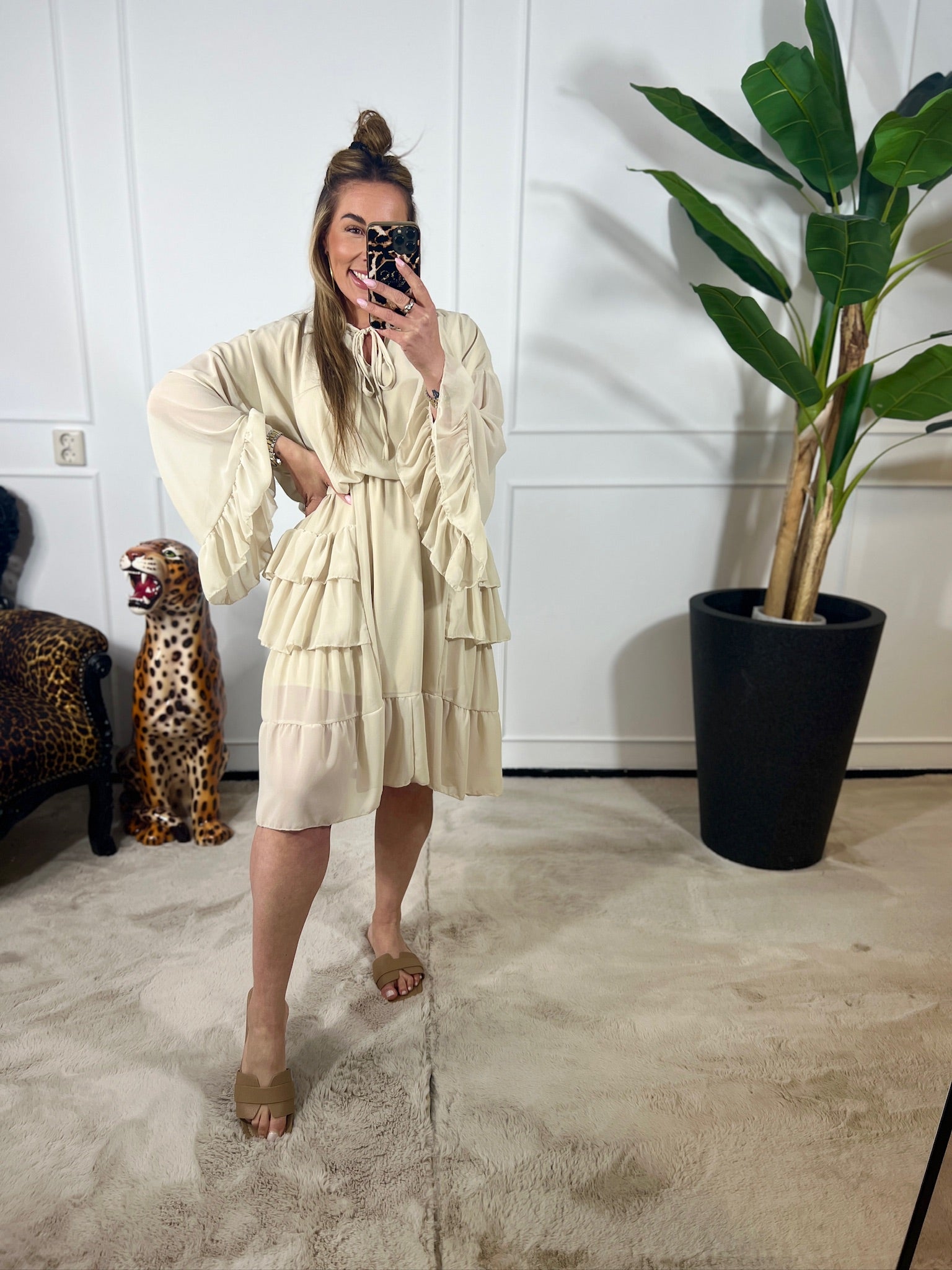 IZA RUFFLE DRESS