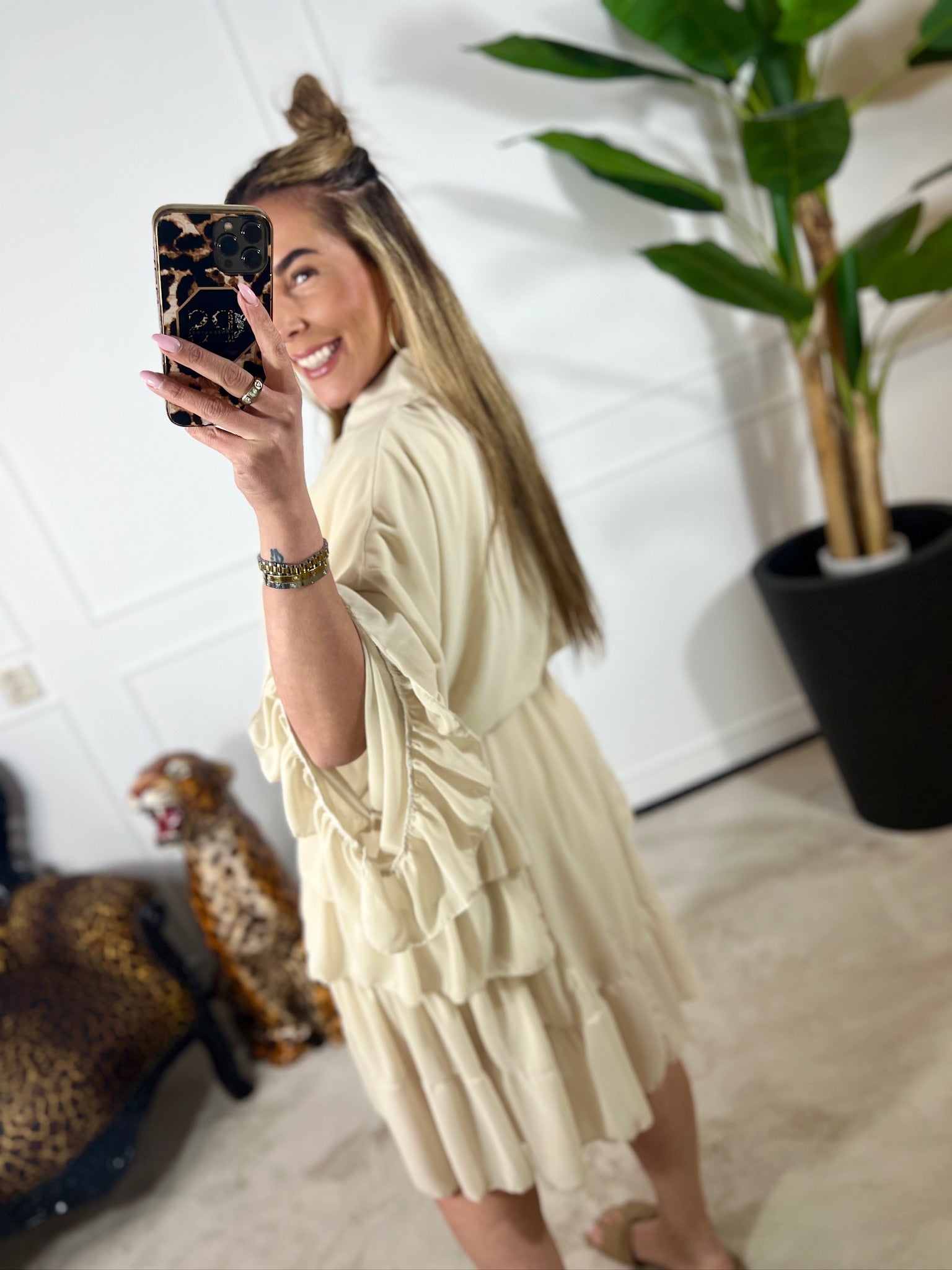 IZA RUFFLE DRESS