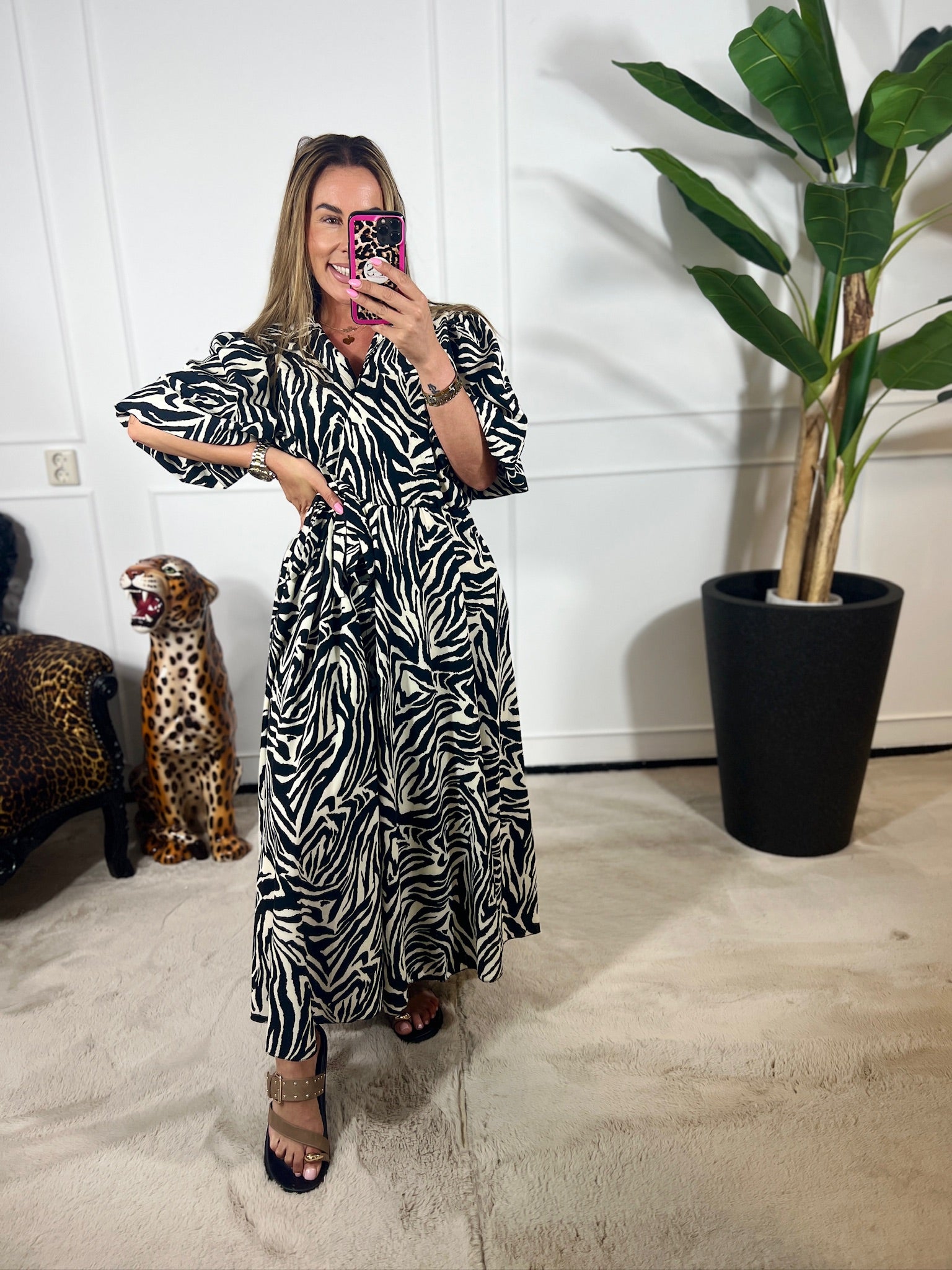 ANIMAL WRAP DRESS