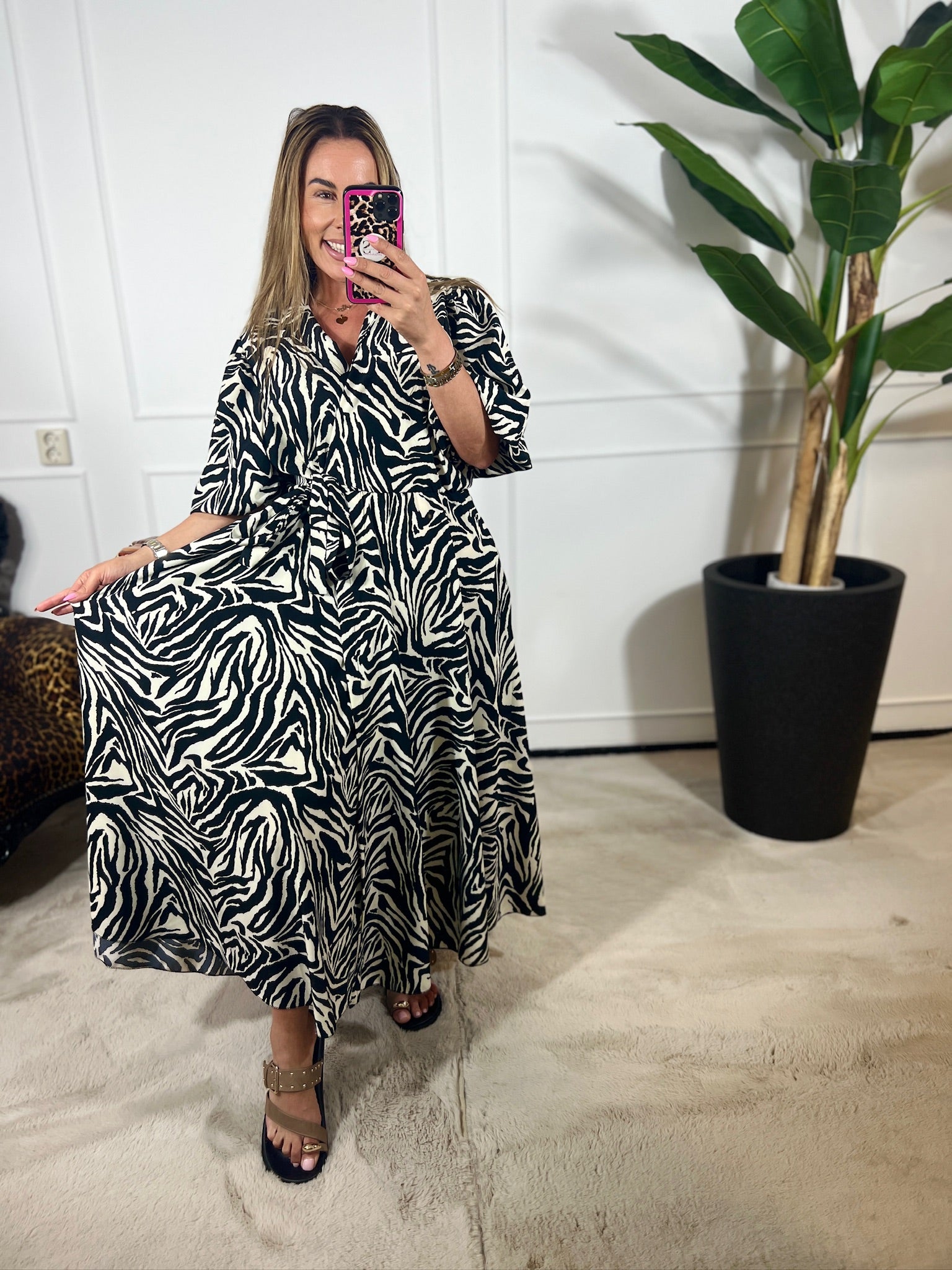 ANIMAL WRAP DRESS