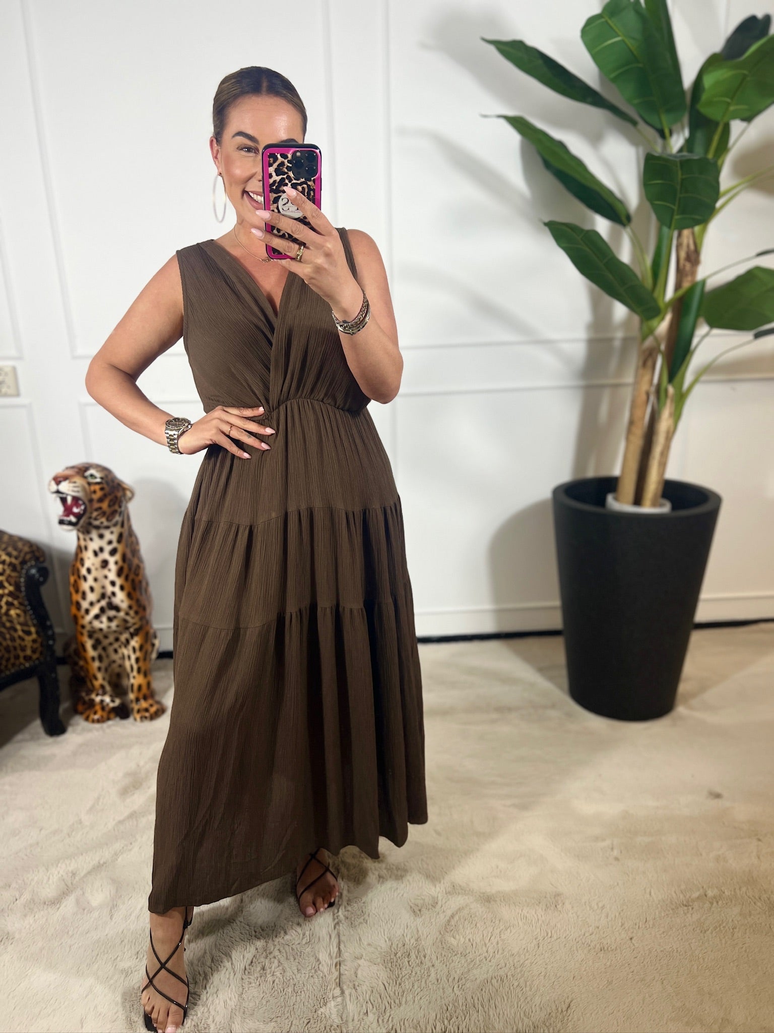 FEMKE V-HALS DRESS