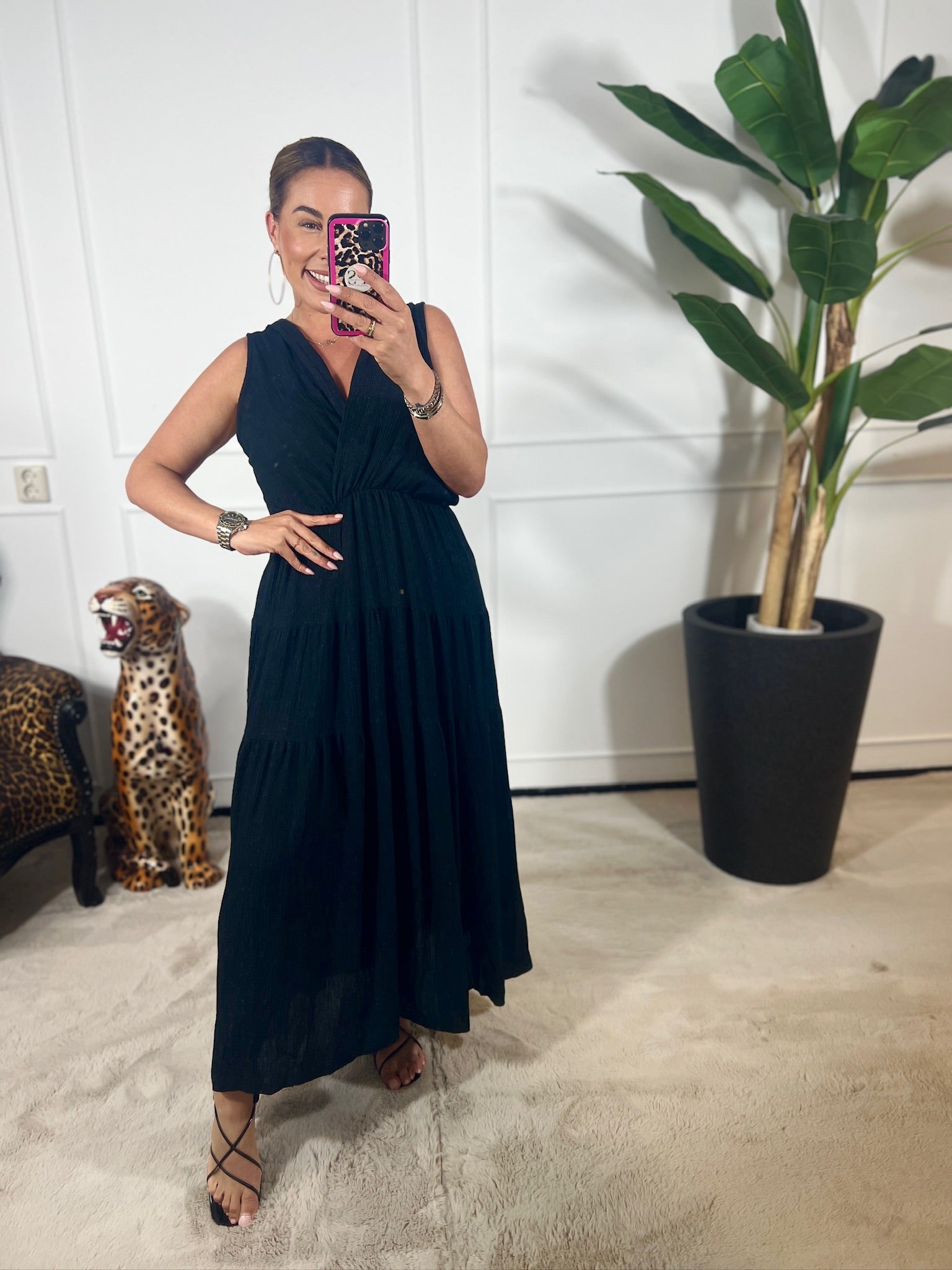 FEMKE V-HALS DRESS