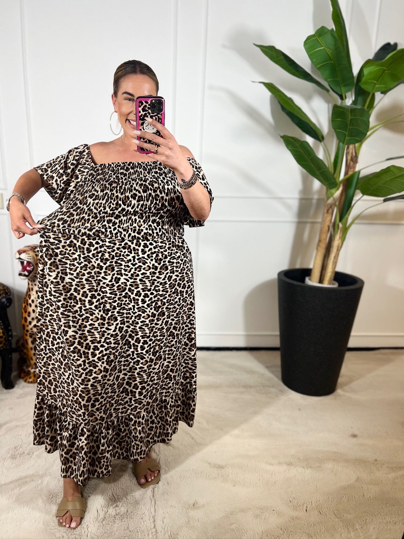 JULIE LEOPARD MAXI DRESS
