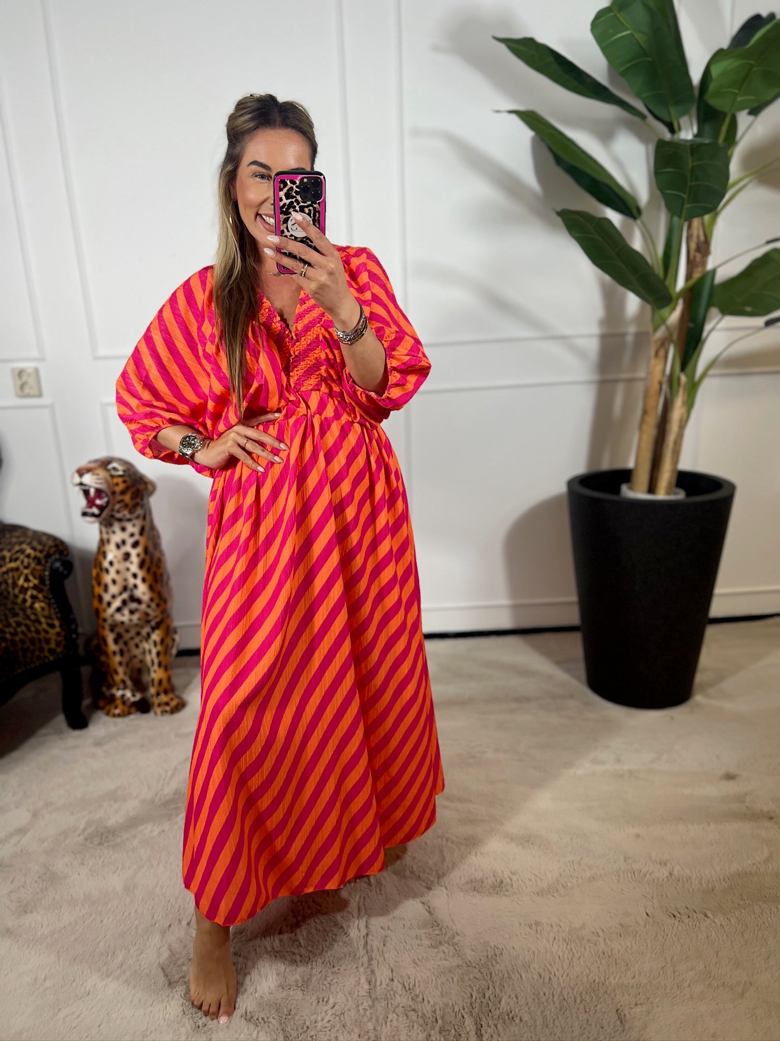 NOLA STRIPE MAXI DRESS