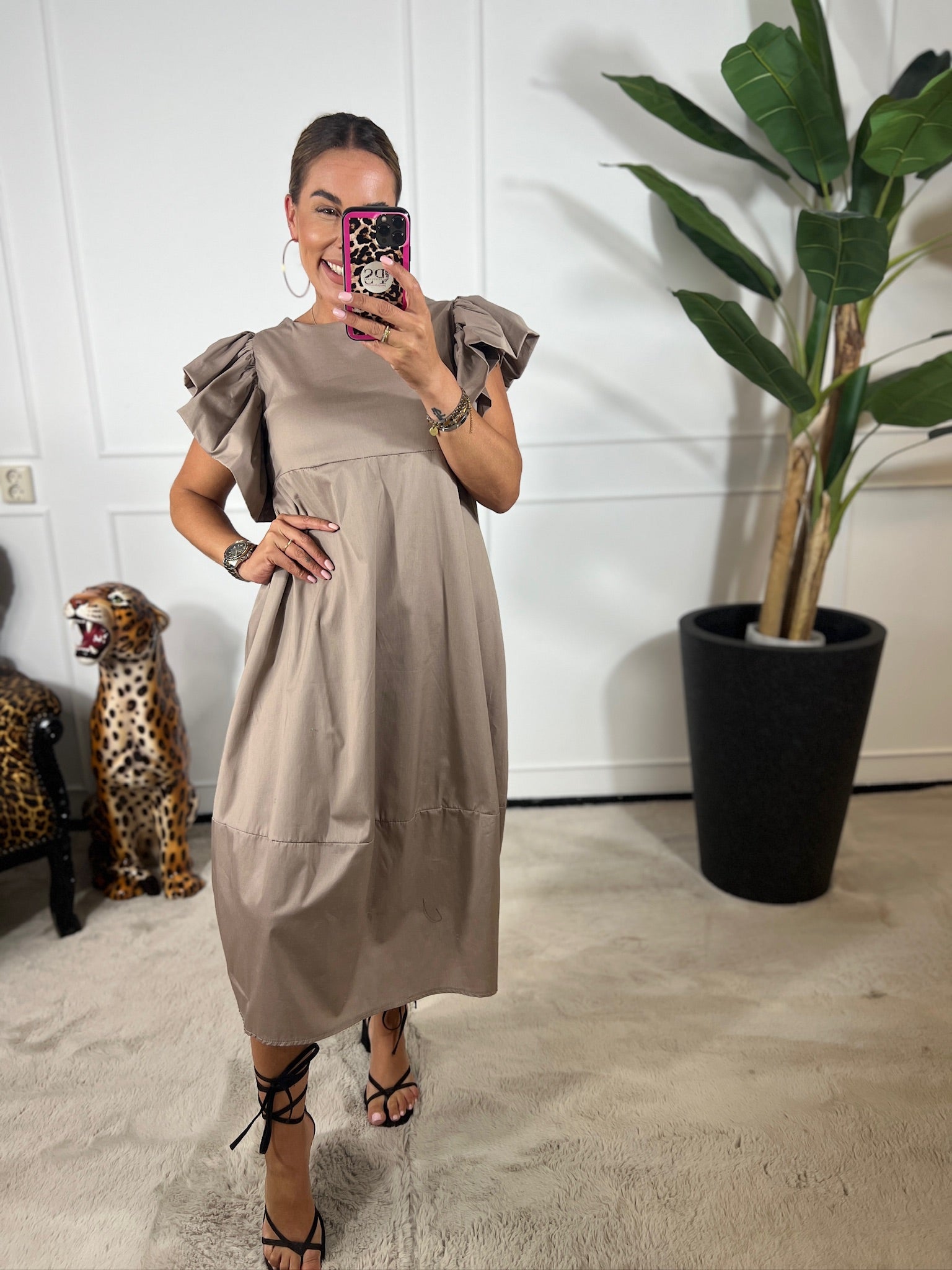 LAUREN RUFFLE DRESS
