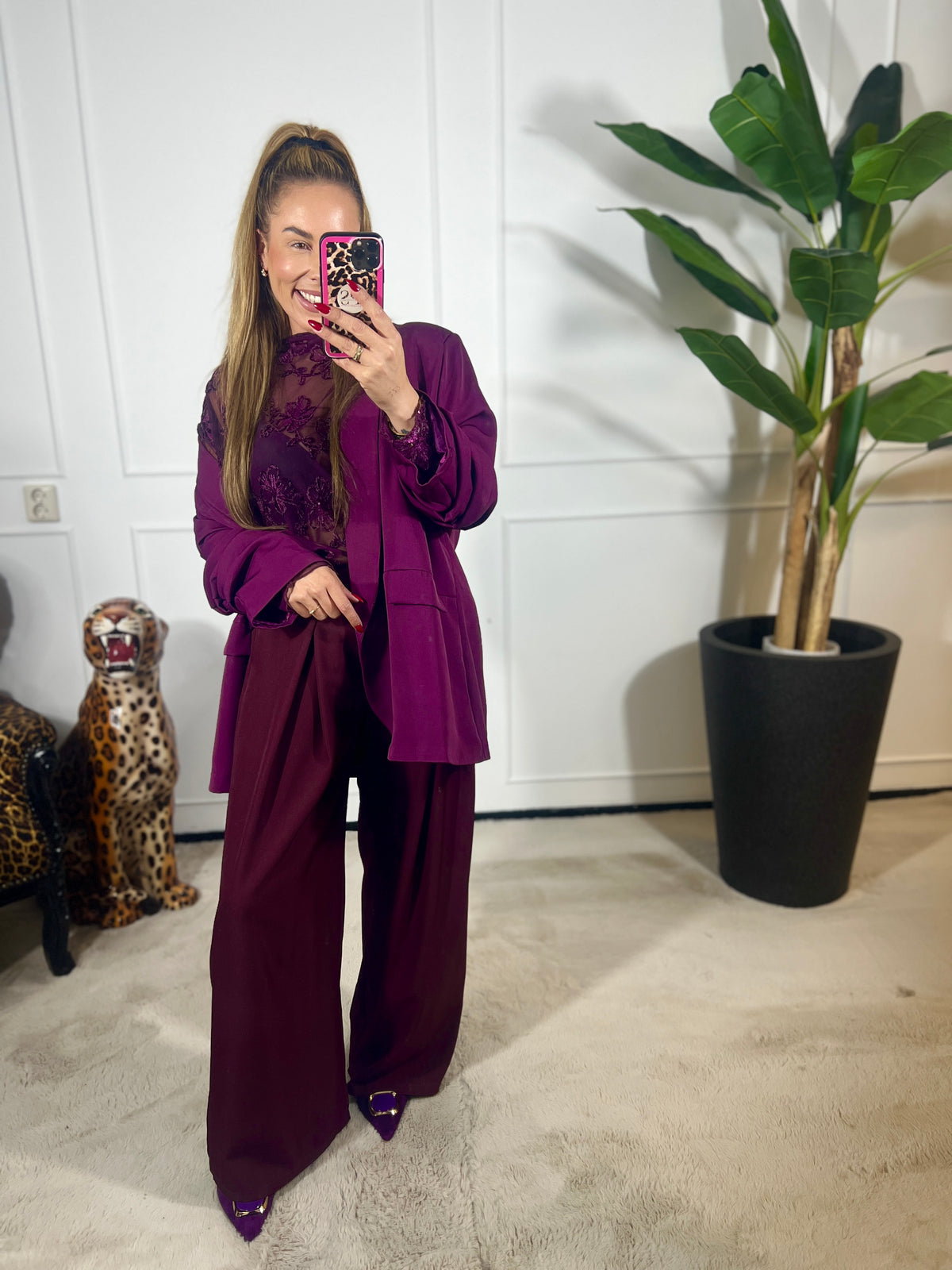 VIOLET MESH BLOUSE