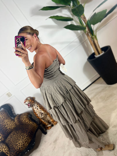 SPANISH STRAPLESS DRESS