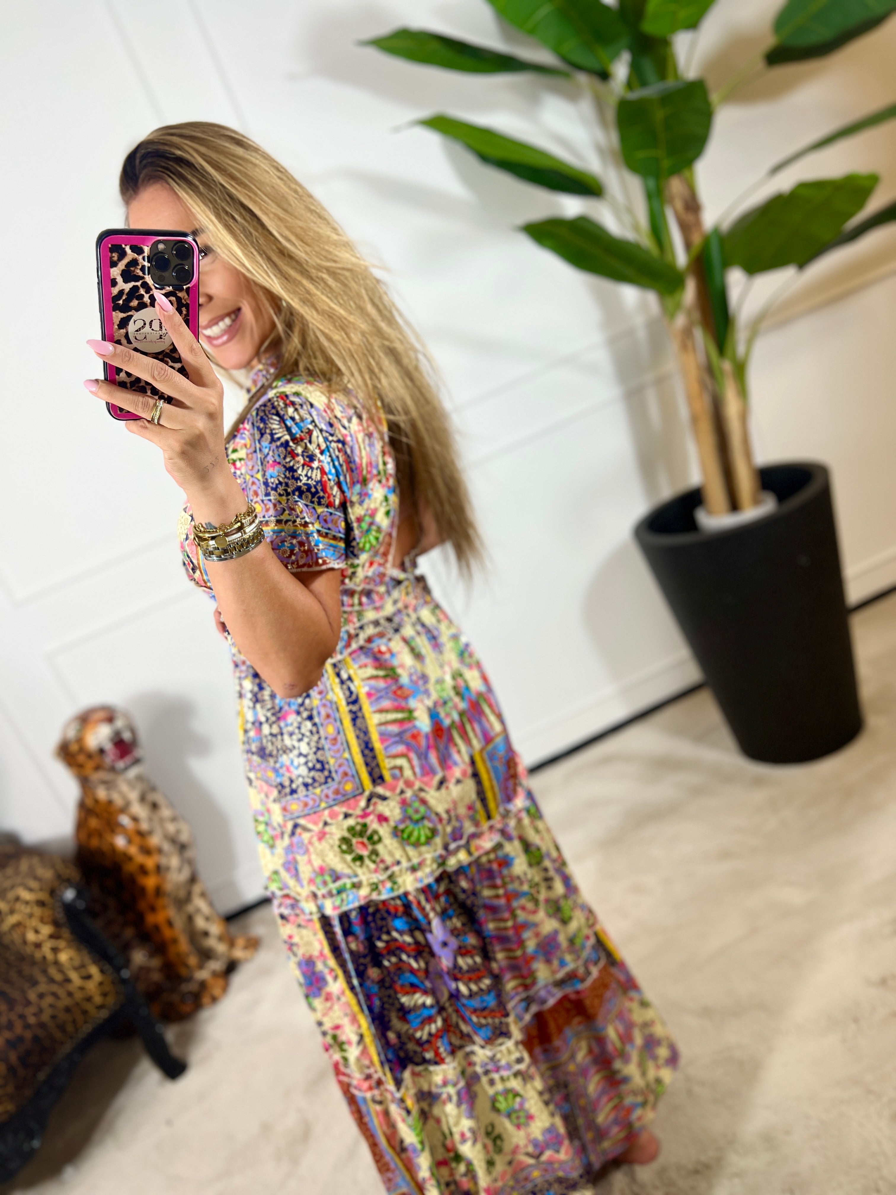 MILA HANDGEMAAKTE IBIZA JURK
