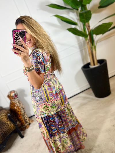 MILA HANDGEMAAKTE IBIZA JURK