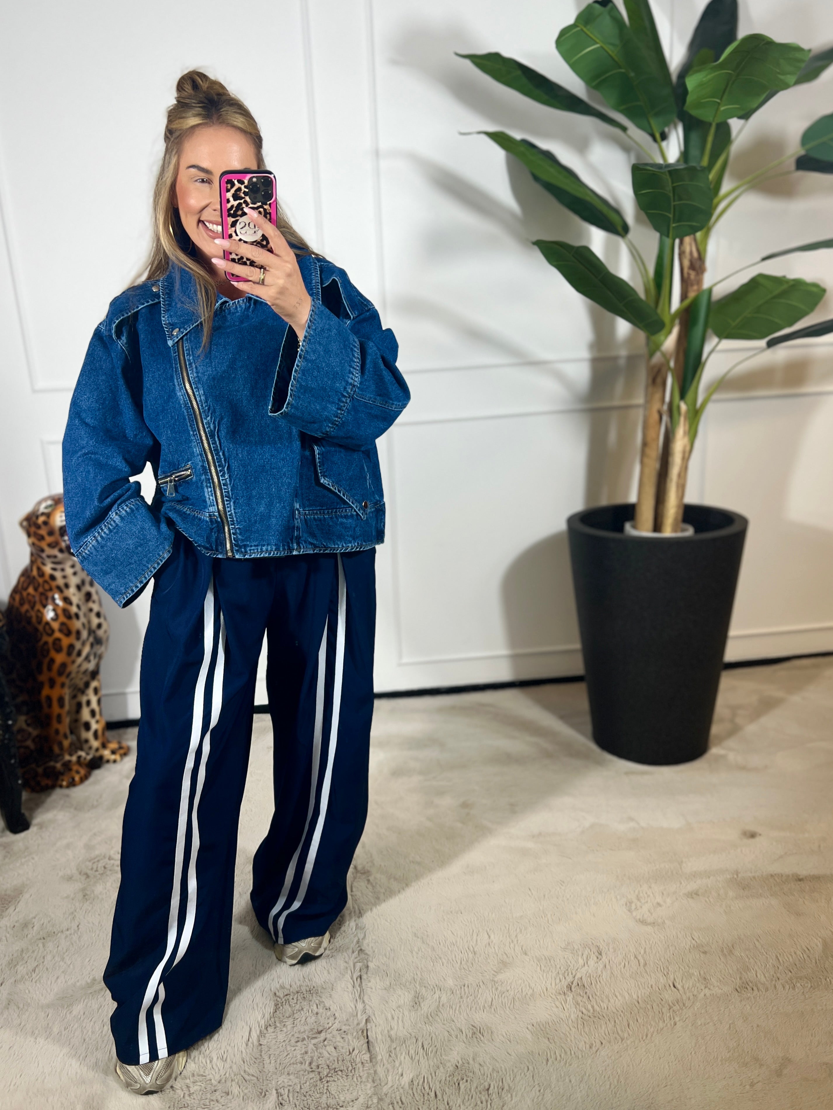 JOLIE DENIM BIKER JACKET